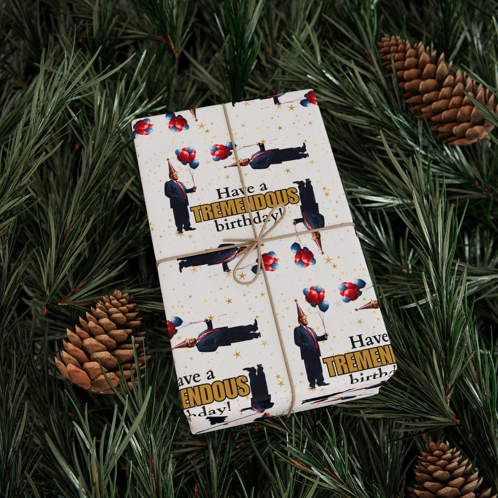 Tremendous Trump Birthday Wrapping Paper - Paper Products, Gift Wrapping Paper - EpiAl's Shop