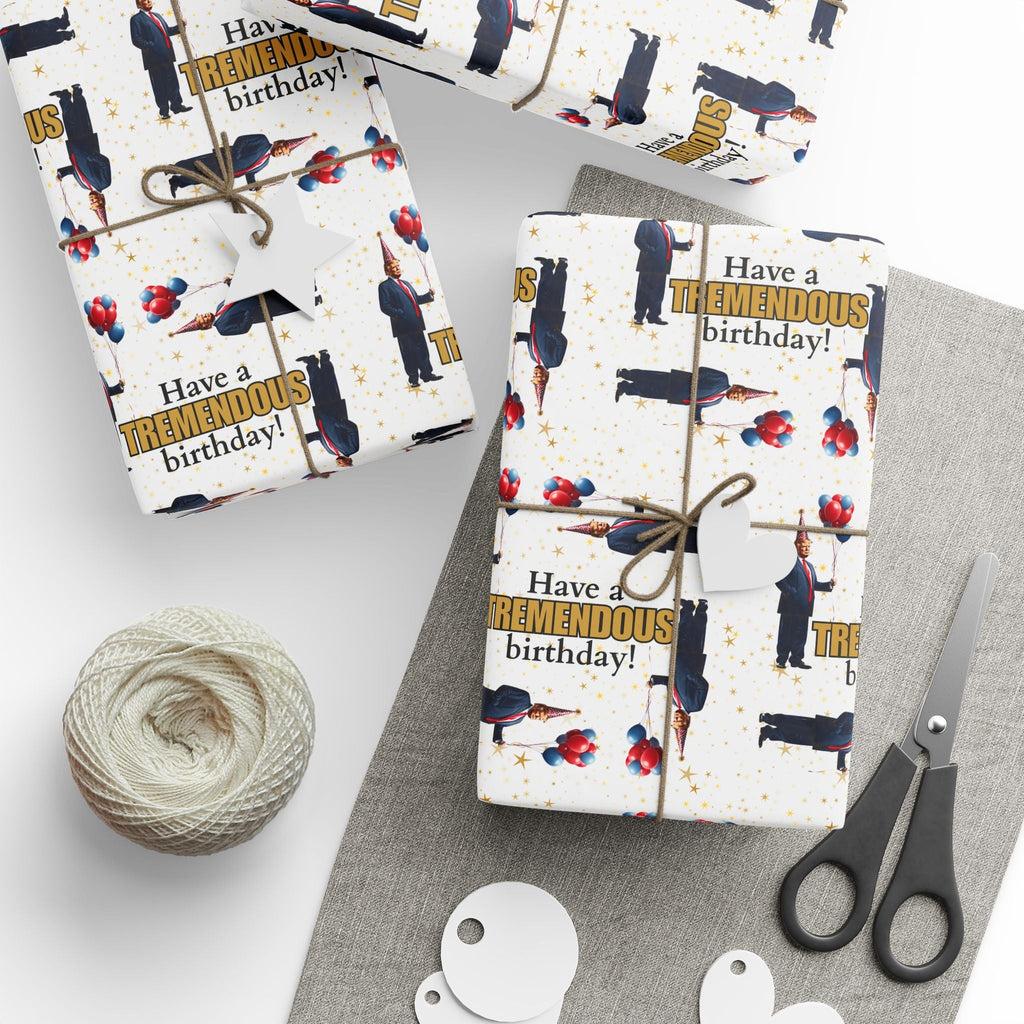 Tremendous Trump Birthday Wrapping Paper - Paper Products, Gift Wrapping Paper - EpiAl's Shop