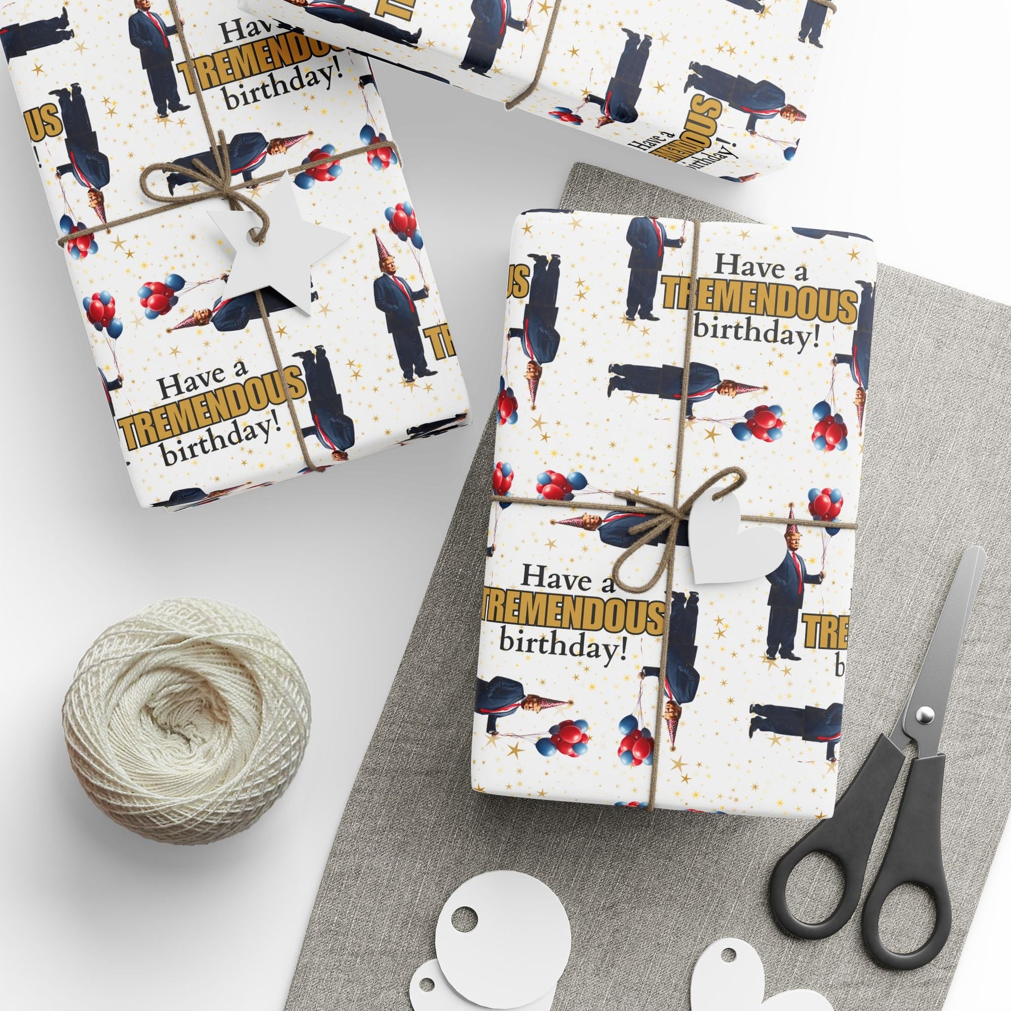 Tremendous Trump Birthday Wrapping Paper - Paper Products, Gift Wrapping Paper - EpiAl's Shop