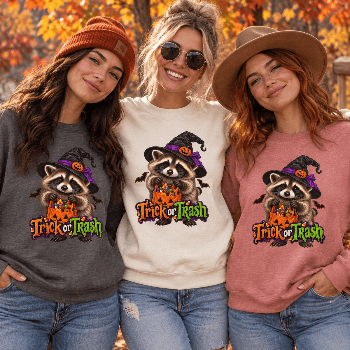 Trick or Trash Jimothy Raccoon Lightweight French Terry Sweatshirt - Clothing, Women, Sweatshirts - EpiAl's Shop