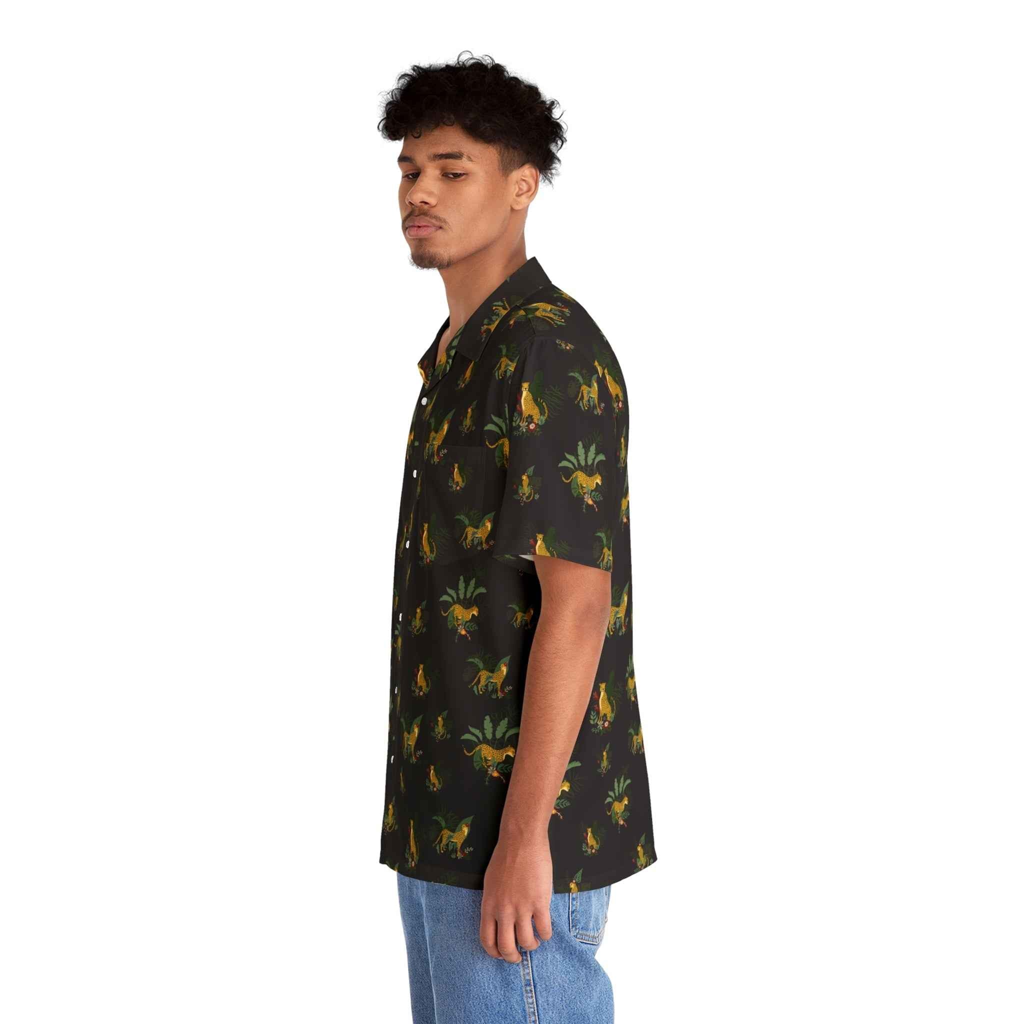 Tropical Wild Cat Men's Hawaiian Shirt - EpiAl's Shop
