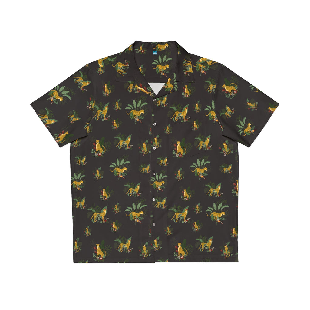 Tropical Wild Cat Men's Hawaiian Shirt - All Over Prints - Epileptic Al’s Shop