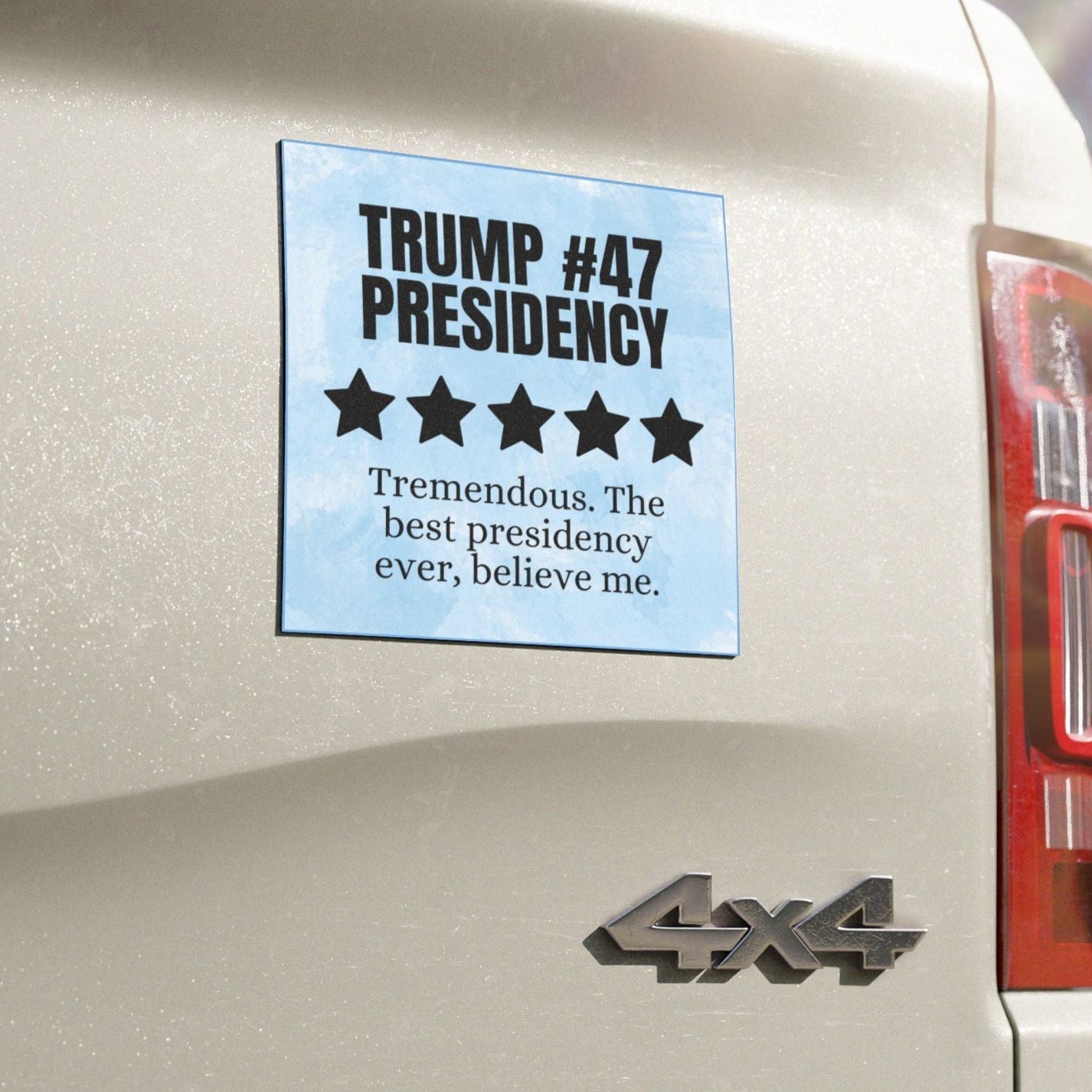 Trump 47 Presidency Five Star Review Car Magnet - Political Decor for Enthusiasts - Decor, Kitchen, Magnets - EpiAl's Shop