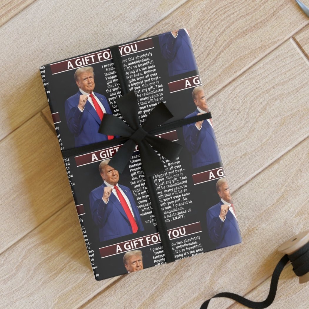 Trump All Occasion Gift Wrapping Paper Rolls, 1pc - Paper Products, Gift Wrapping Paper - EpiAl's Shop