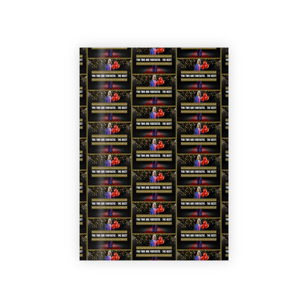 Trump Anniversary Best Wishes Gift Wrapping Paper Rolls, 1pc - Paper Products, Gift Wrapping Paper - EpiAl's Shop