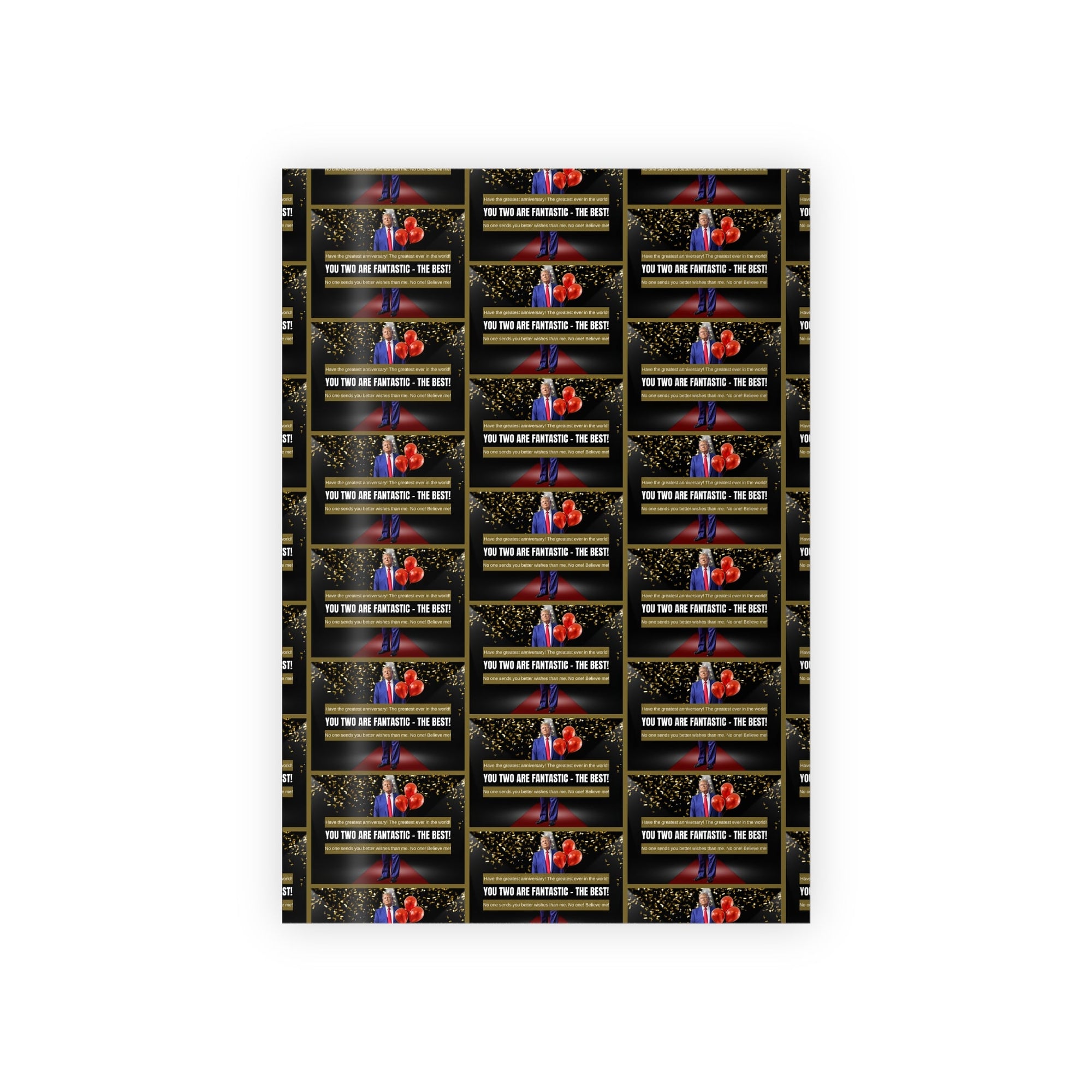 Trump Anniversary Best Wishes Gift Wrapping Paper Rolls, 1pc - Paper Products, Gift Wrapping Paper - EpiAl's Shop