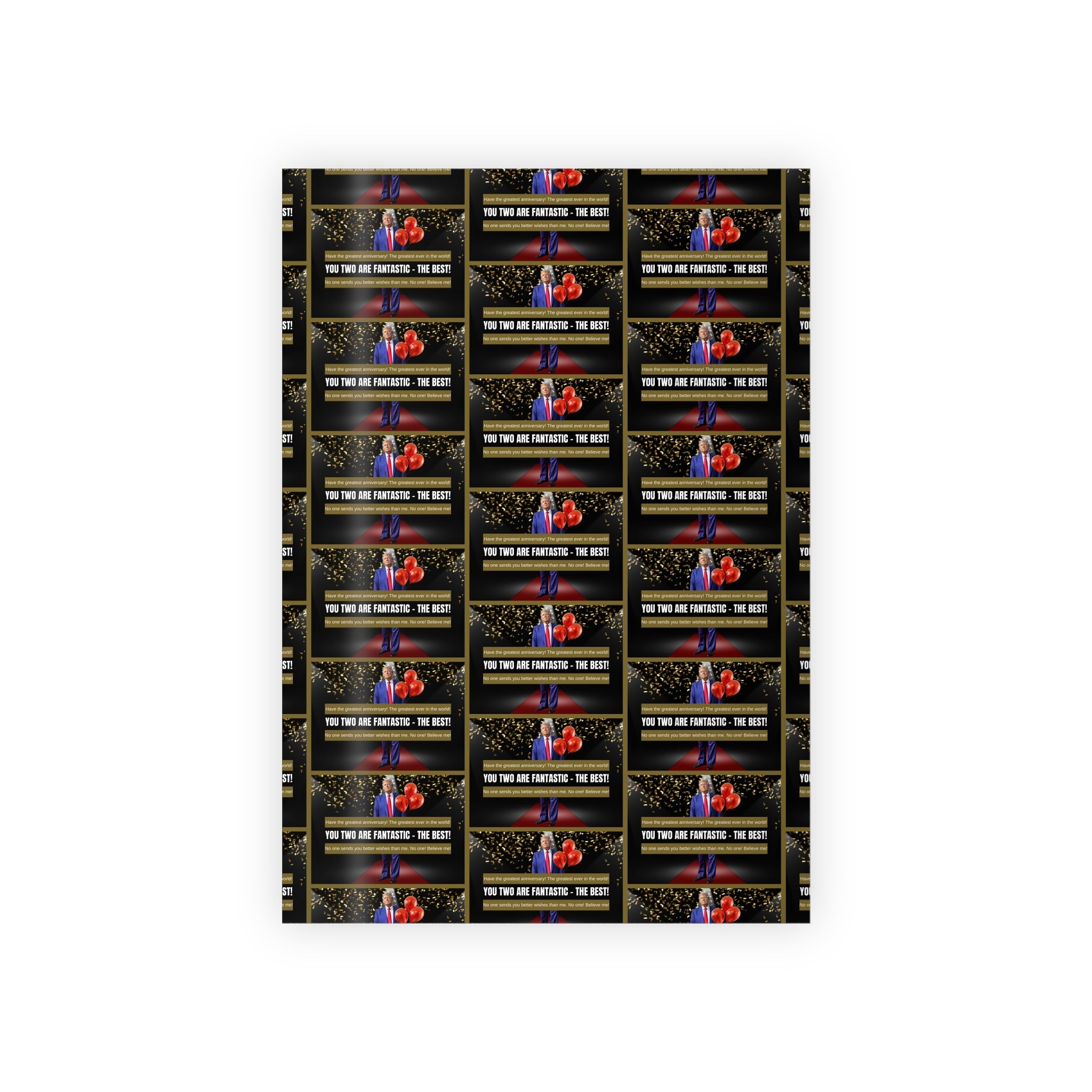 Trump Anniversary Best Wishes Gift Wrapping Paper Rolls, 1pc - Paper Products, Gift Wrapping Paper - EpiAl's Shop