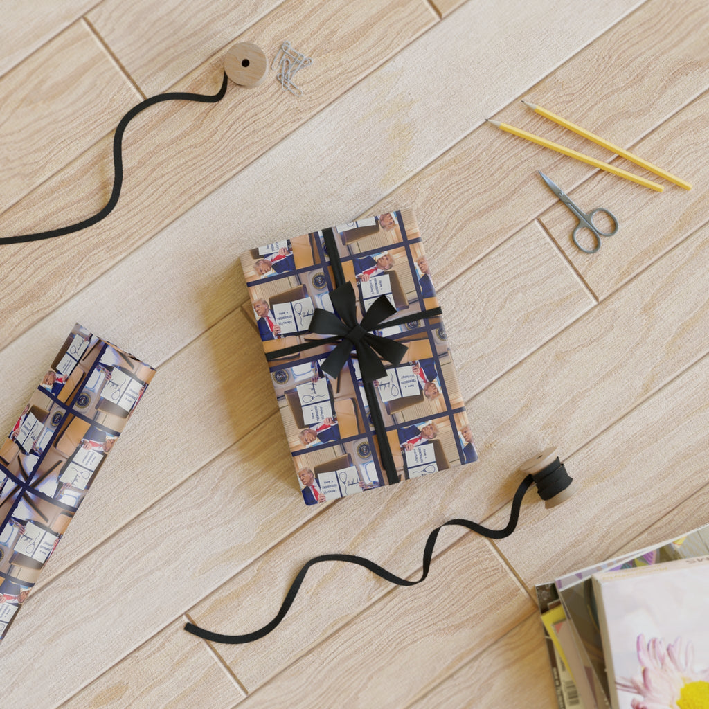 Trump Birthday Gift Wrapping Paper Roll - Paper Products, Gift Wrapping Paper - EpiAl's Shop