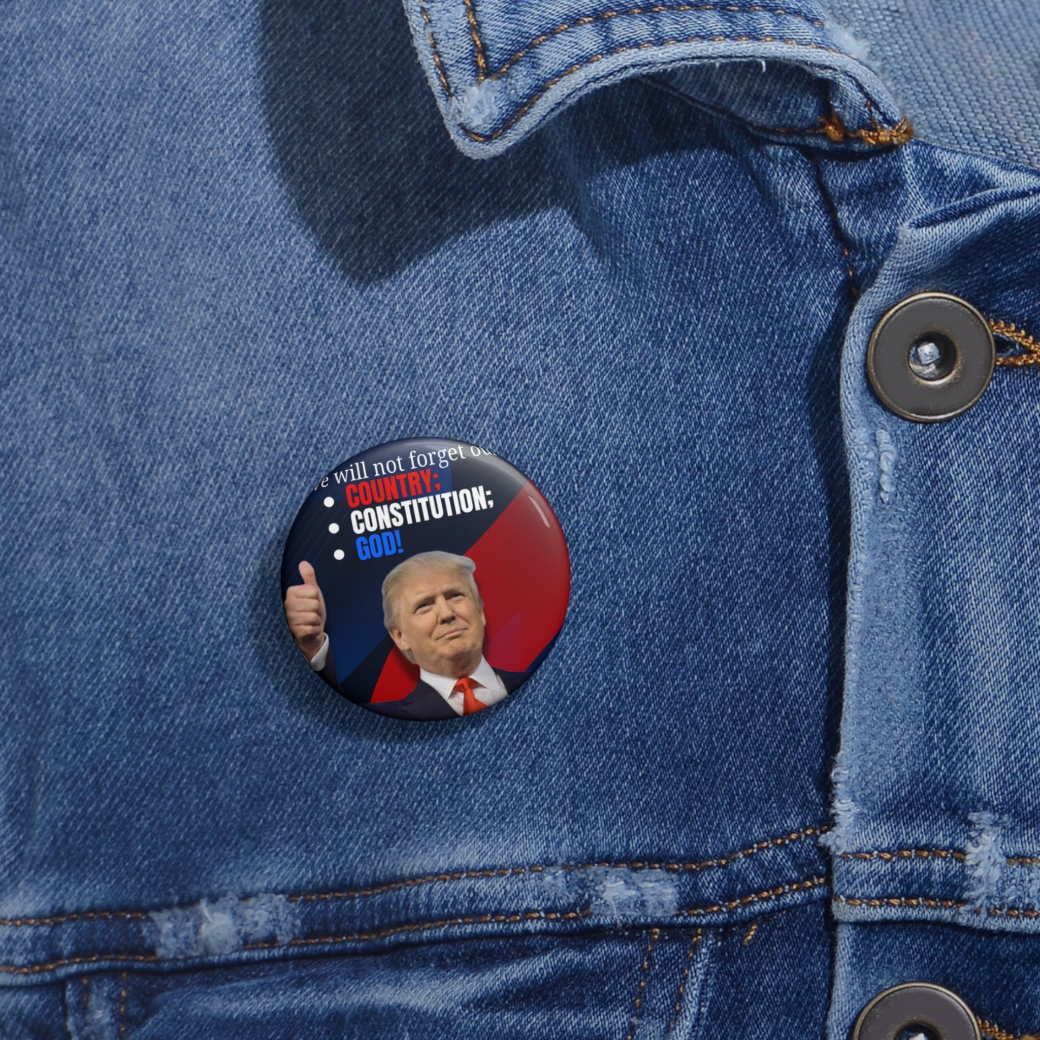 Trump Country Constitution God Pin Buttons - Collectibles, Pinback Buttons - EpiAl's Shop