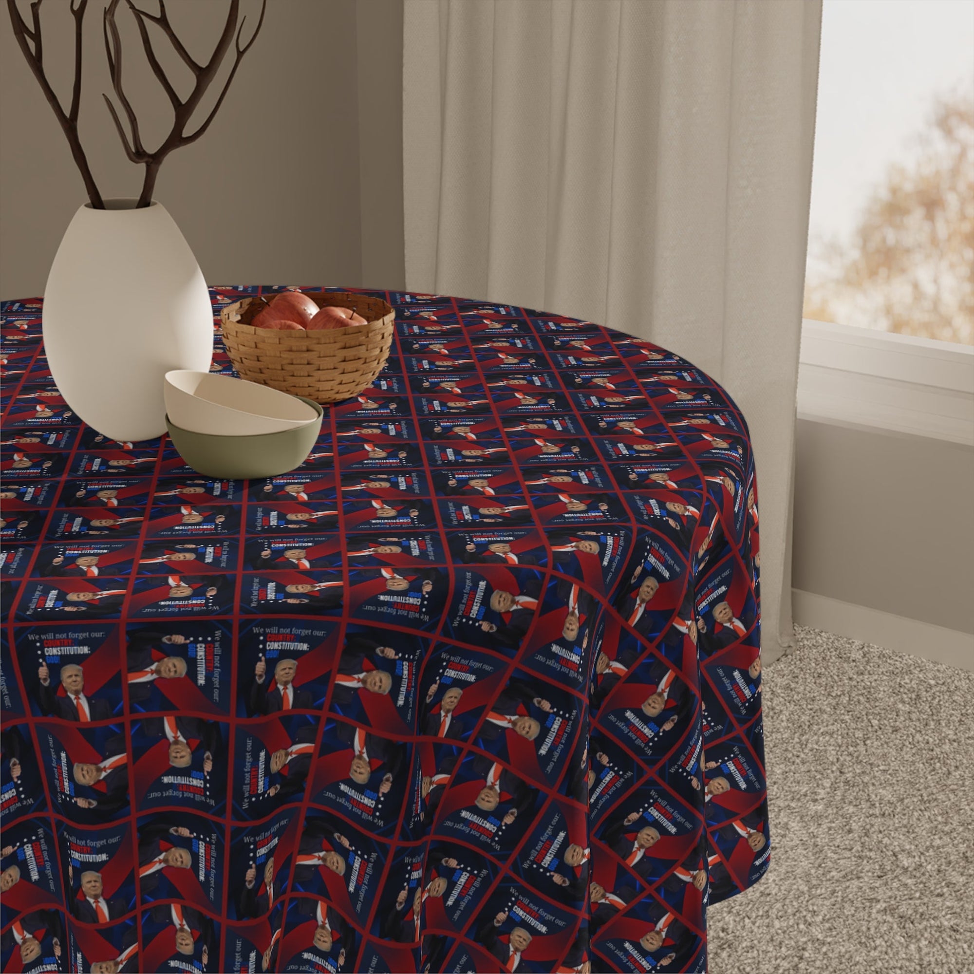 Trump Country Constitution God Tablecloth - Decor, Dining, Table Decor - EpiAl's Shop