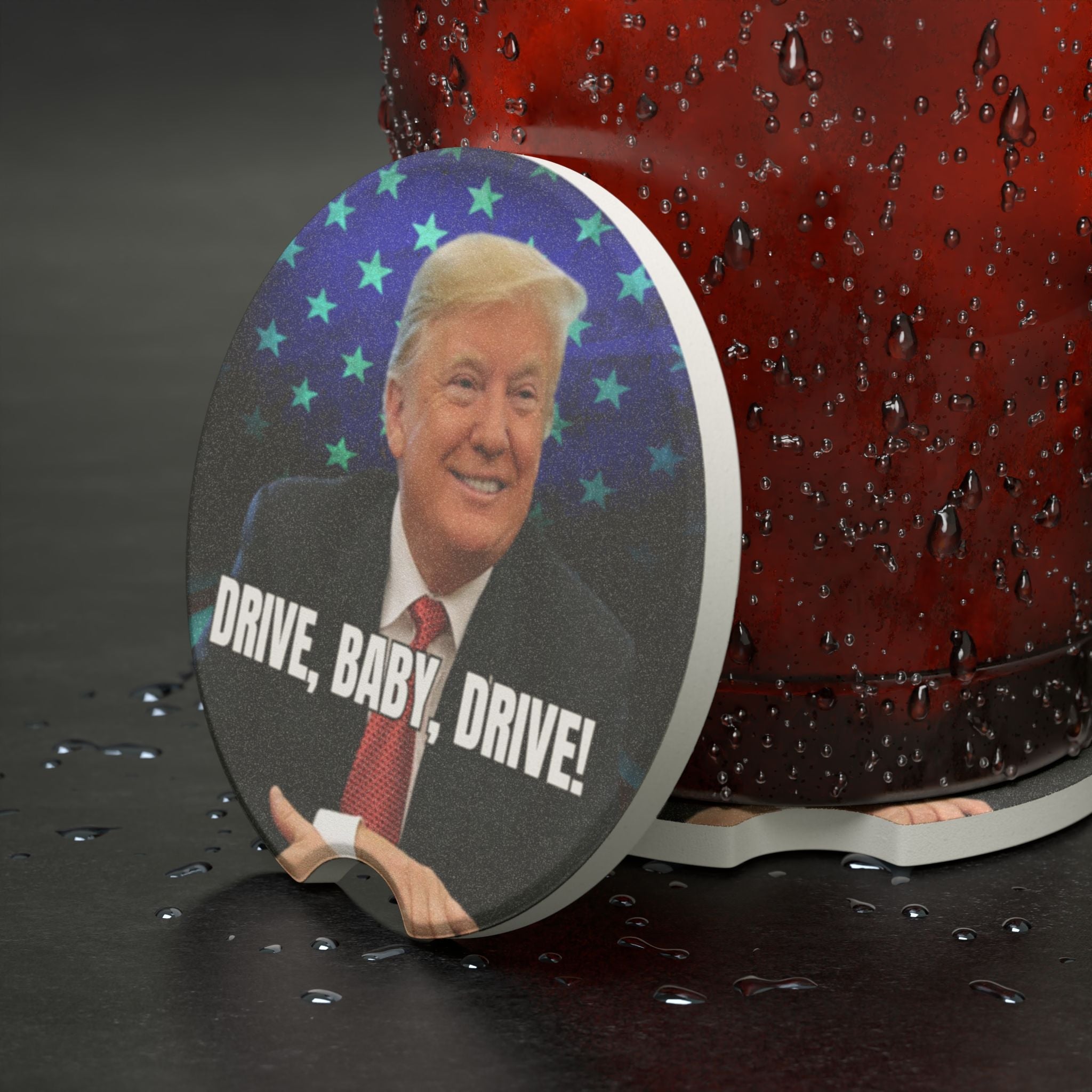 Trump Drive Baby Drive Soapstone Car Coaster - Accessories, Auto, Coasters - EpiAl's Shop