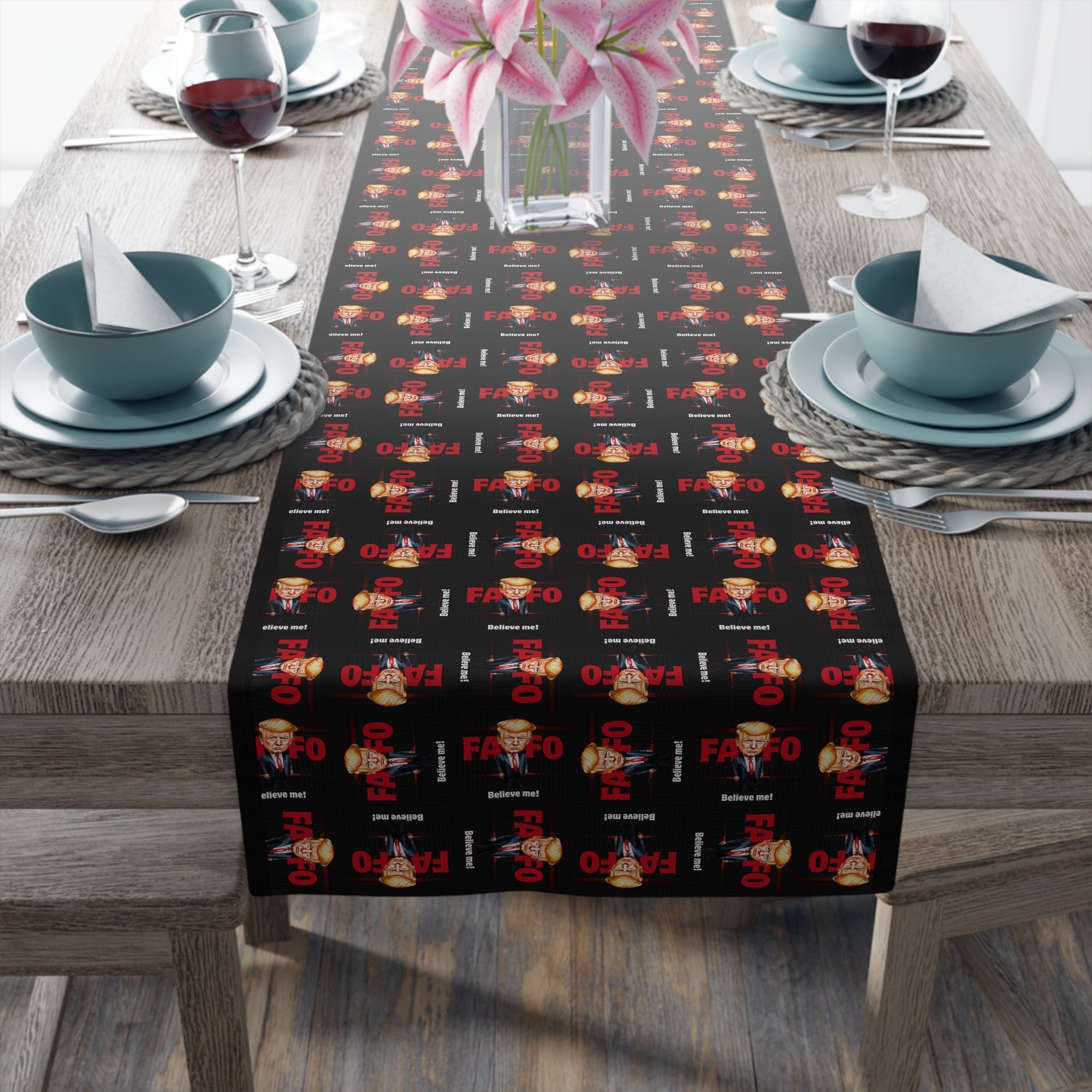 Trump FAFO Stylish Table Runner - Decor, Dining, Table Decor - EpiAl's Shop