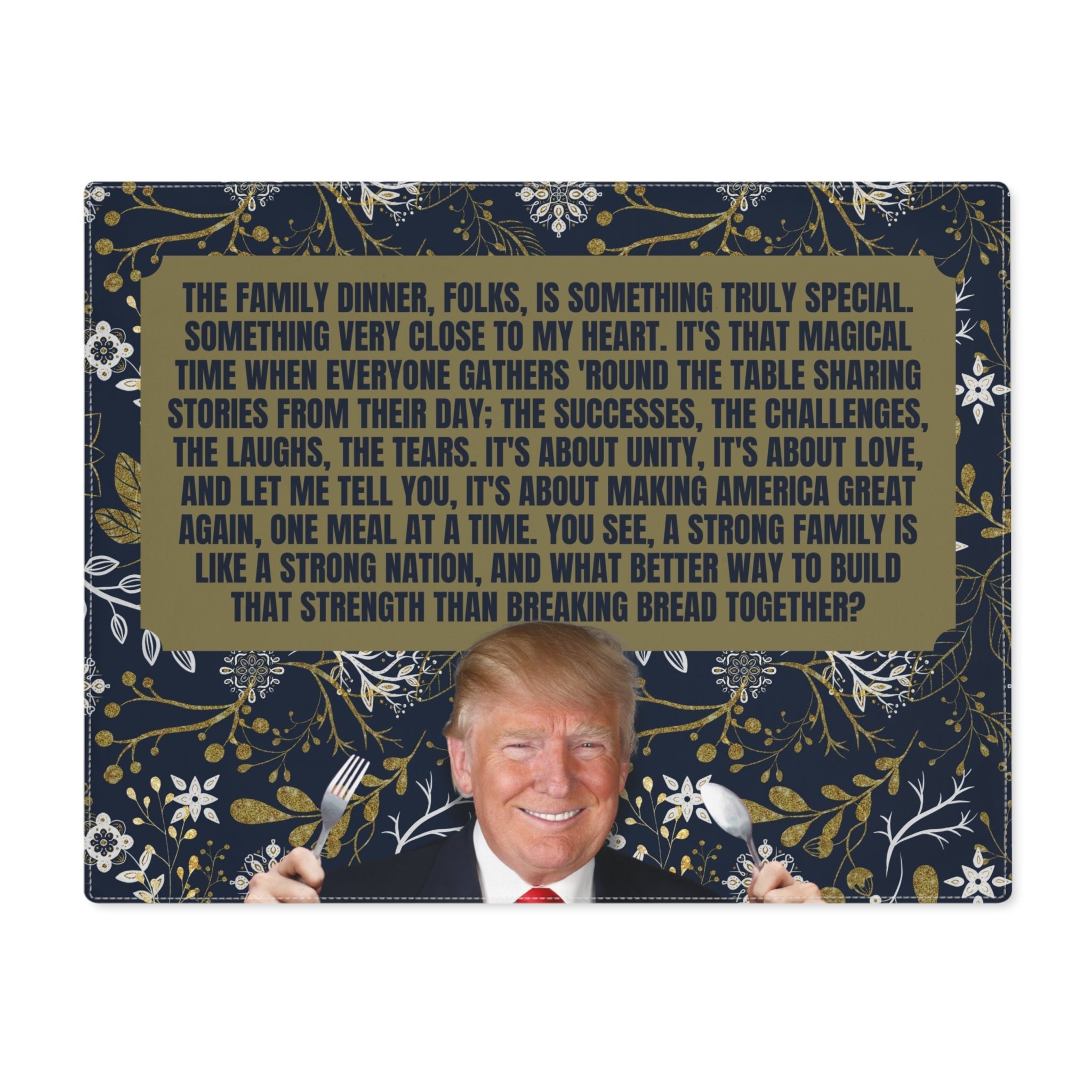 Trump Family Dinner Placemat, 1pc - Decor, Dining, Table Decor - EpiAl's Shop
