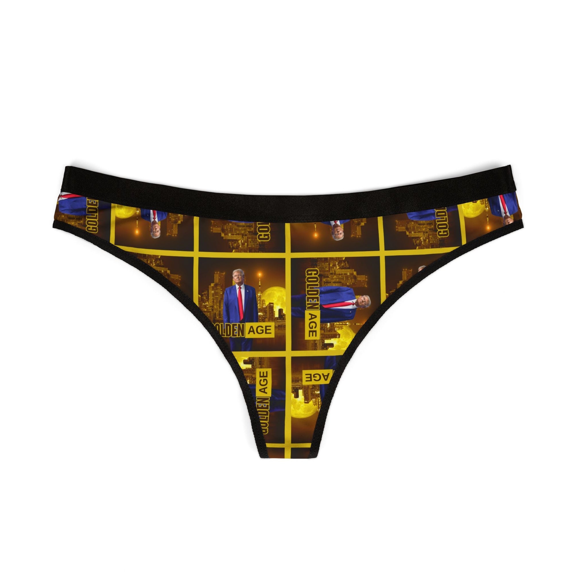 Trump Golden Age Pattern Women's Thongs - Clothing, Underwear - EpiAl's Shop