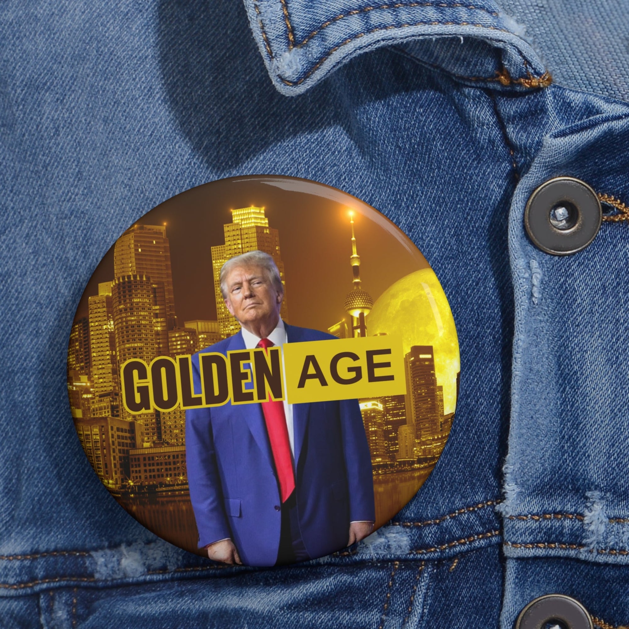 Trump Golden Age Pin Buttons - Collectibles, Pinback Buttons - EpiAl's Shop
