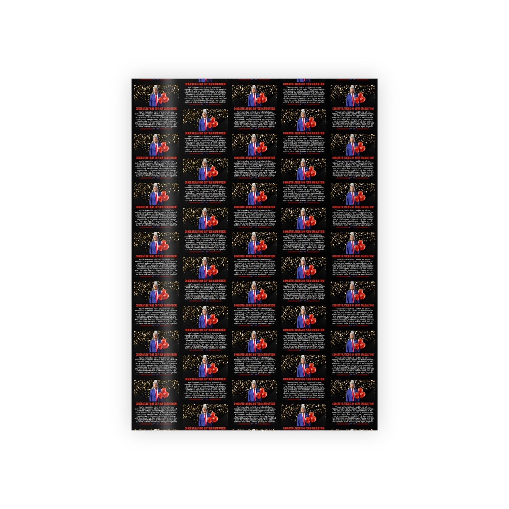 Trump Graduation Gift Wrapping Paper Rolls, 1pc - Paper Products, Gift Wrapping Paper - EpiAl's Shop