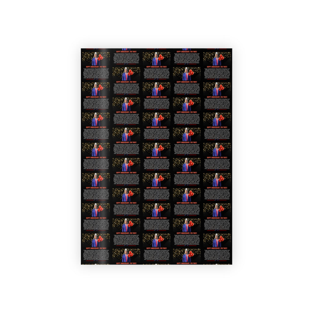 Trump Happy Anniversary Gift Wrapping Paper Rolls, 1pc - Paper Products, Gift Wrapping Paper - EpiAl's Shop