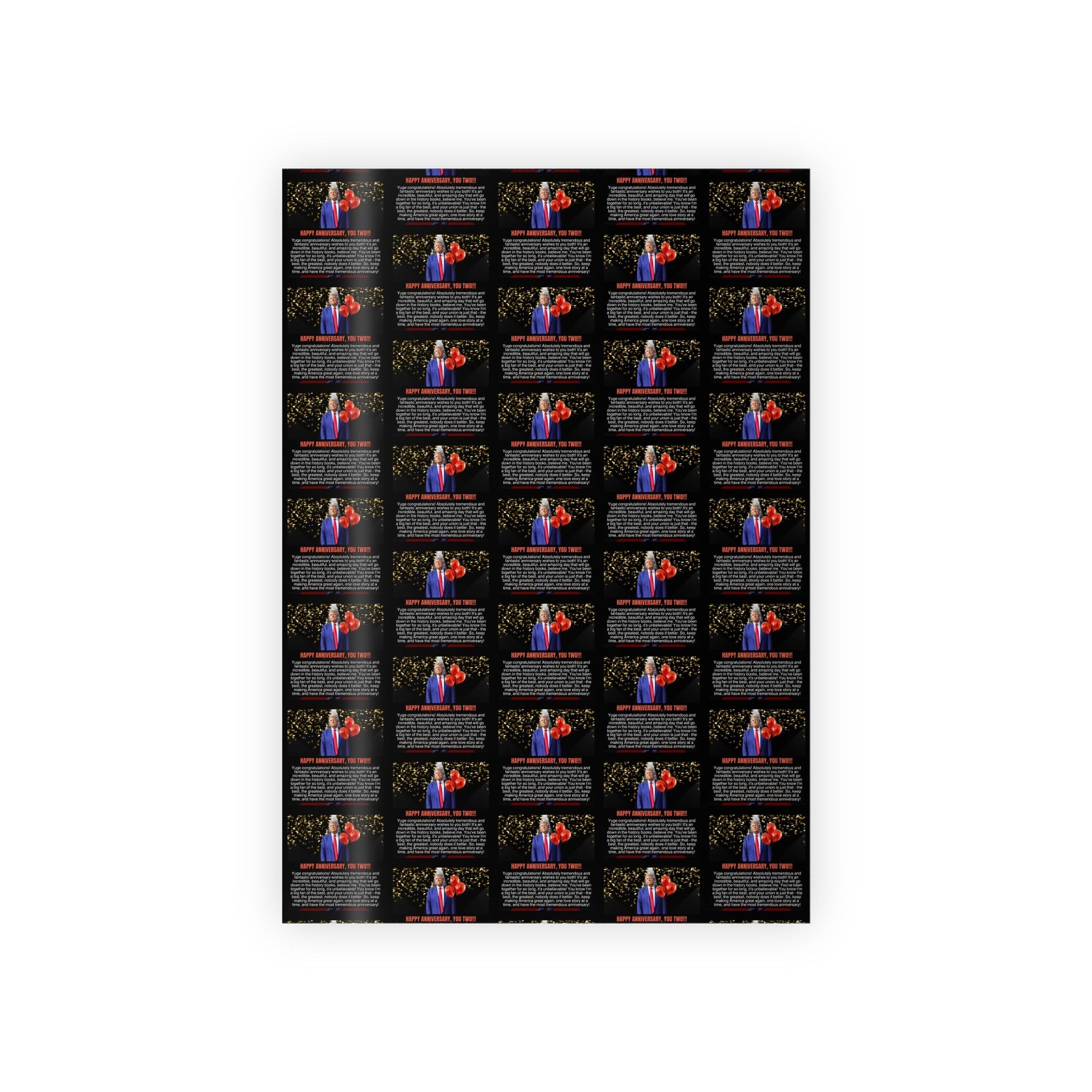 Trump Happy Anniversary Gift Wrapping Paper Rolls, 1pc - Paper Products, Gift Wrapping Paper - EpiAl's Shop