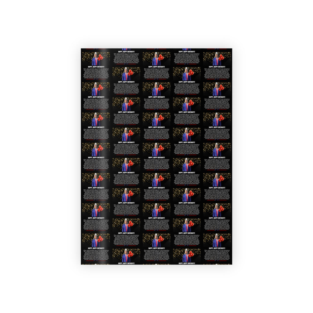 Trump Happy Birthday Gift Wrapping Paper Rolls, 1pc - Paper Products, Gift Wrapping Paper - EpiAl's Shop