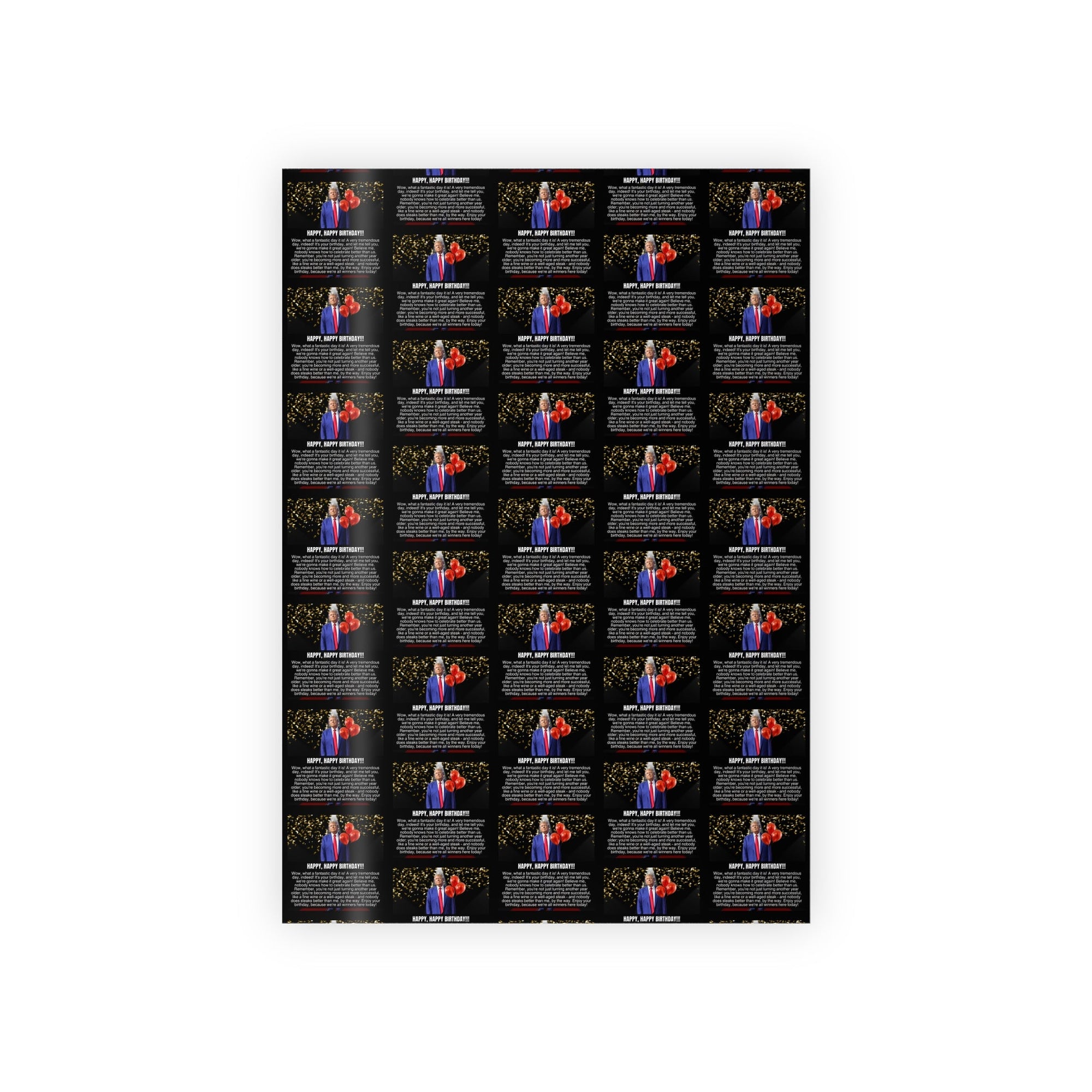 Trump Happy Birthday Gift Wrapping Paper Rolls, 1pc - Paper Products, Gift Wrapping Paper - EpiAl's Shop