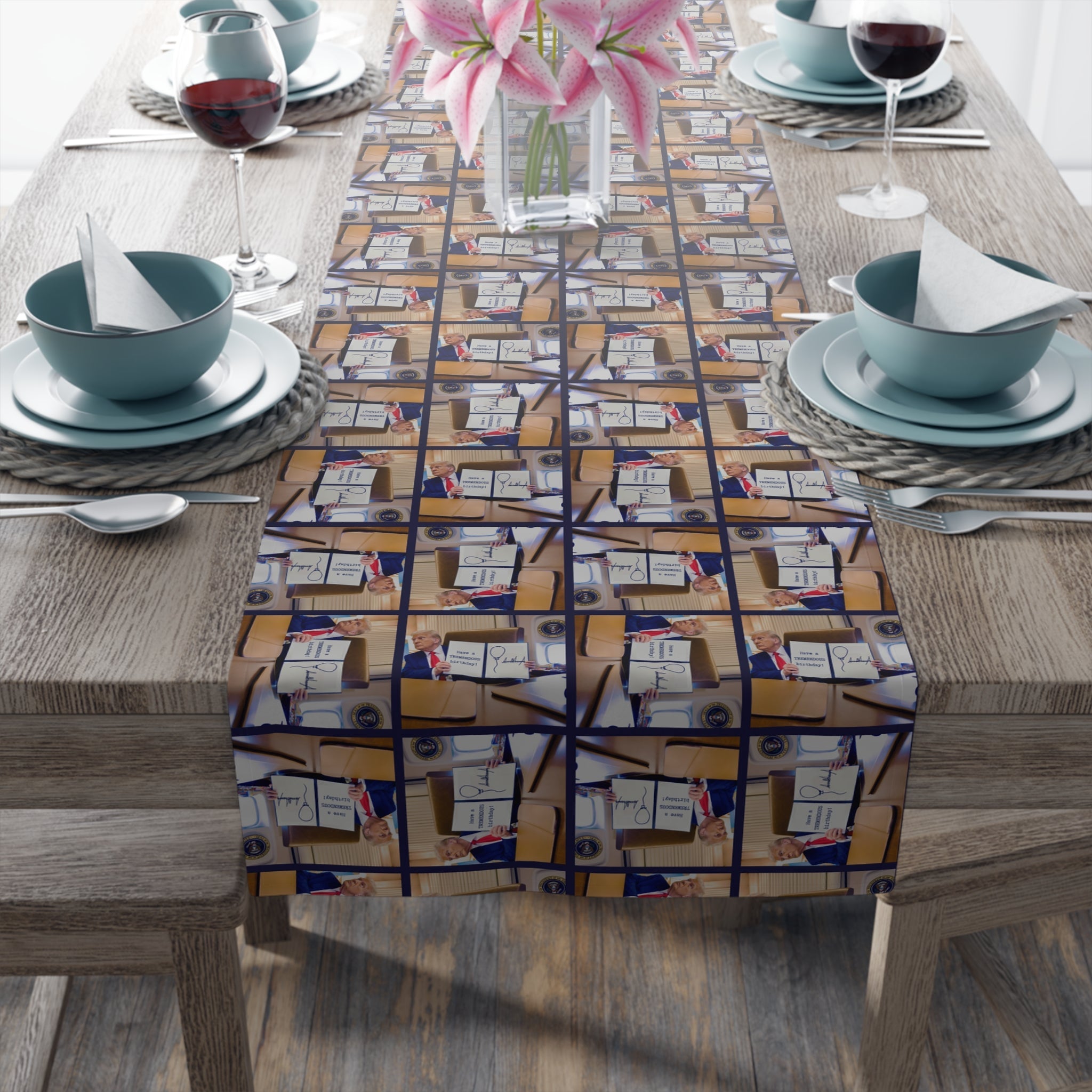 Trump Happy Birthday Table Runner - Decor, Dining, Table Decor - EpiAl's Shop