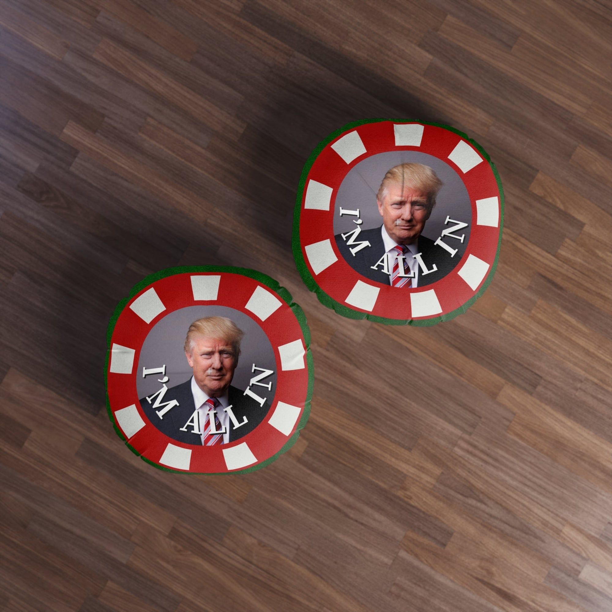 Trump - Inspired Round Tufted Floor Pillow - "I'm All In" - Decor, Home, Pillows - EpiAl's Shop