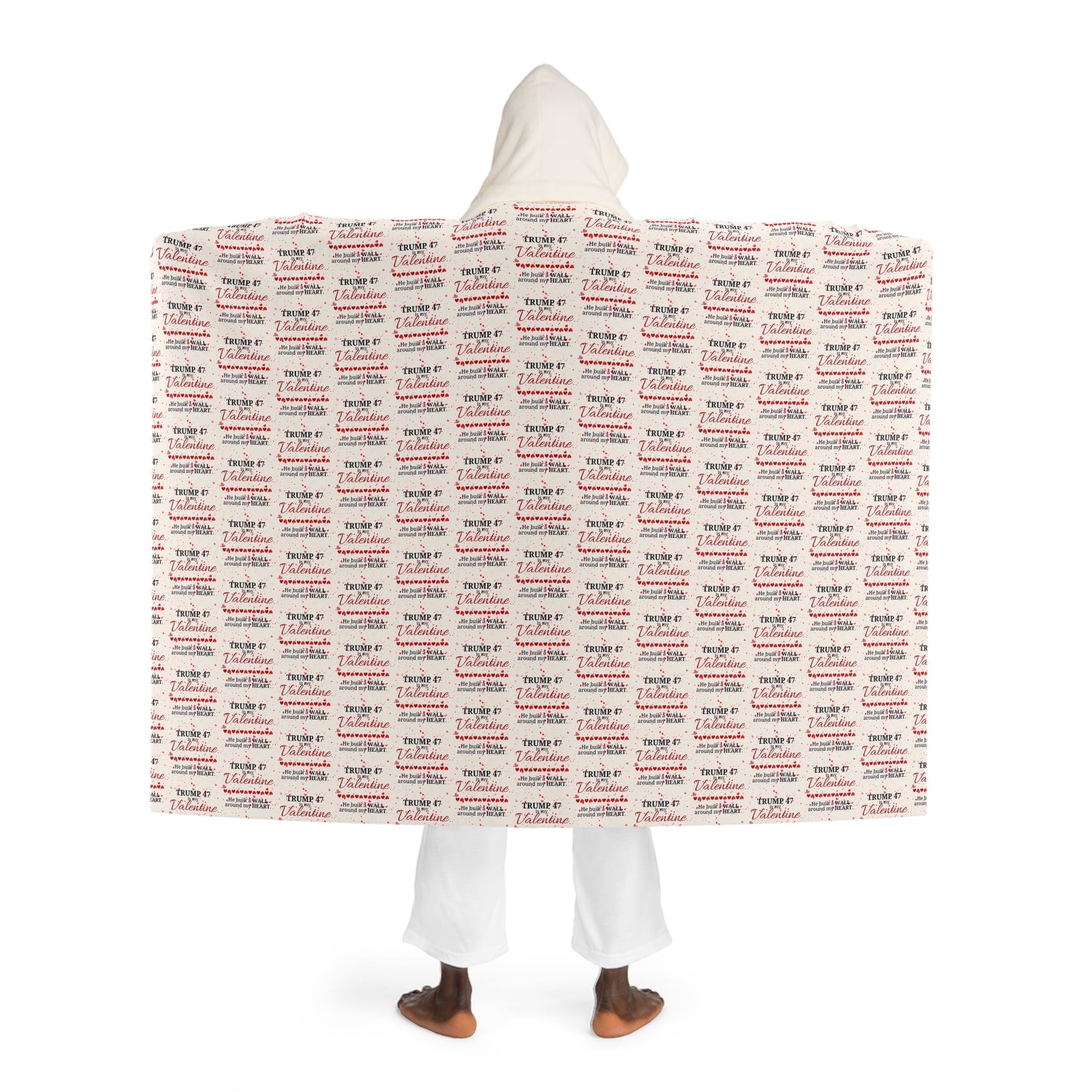 Trump is my Valentine Hooded Sherpa Fleece Blanket - Decor, Blankets & Comforters - EpiAl's Shop