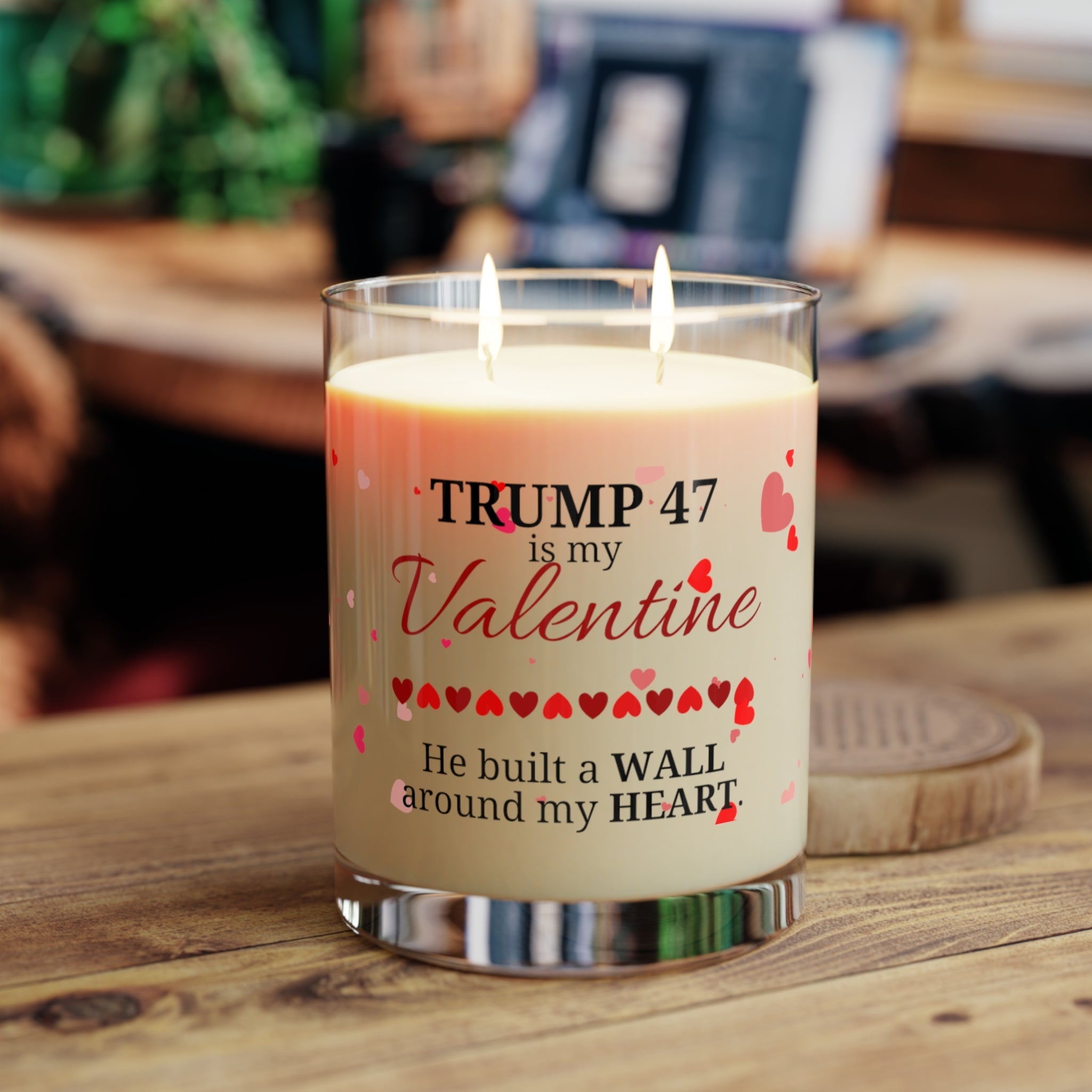 Trump is my Valentine Scented Candle - Full Glass, 11oz - Decor, Scented Candles - EpiAl's Shop