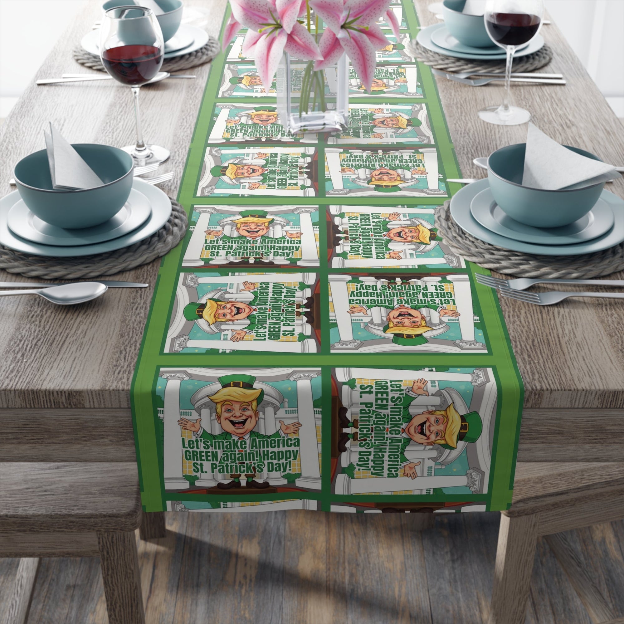 Trump Make America Green Again Table Runner - Decor, Dining, Table Decor - EpiAl's Shop