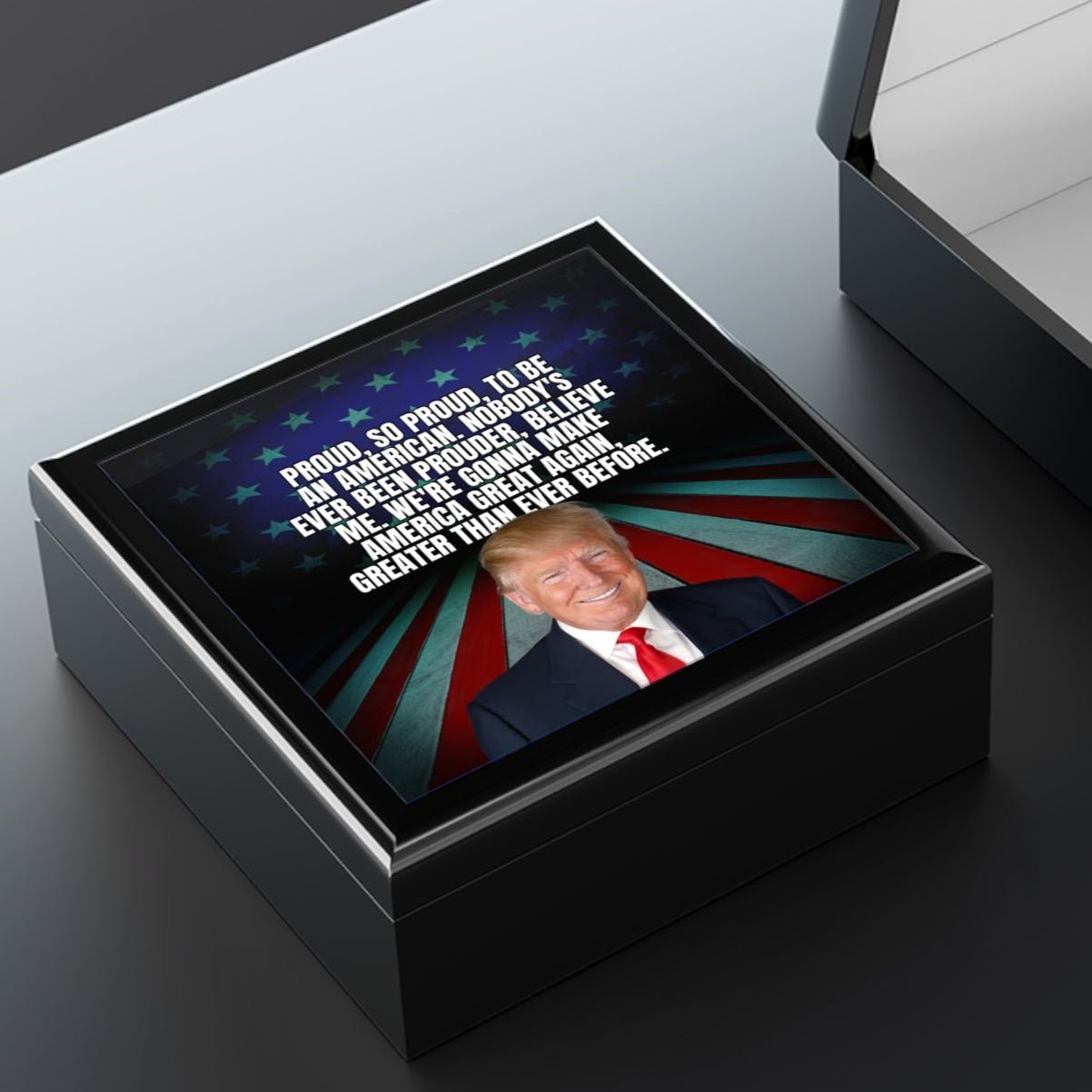 Trump Proud to be American Jewelry Box - Decor, Bedroom, Jewelry Boxes - EpiAl's Shop