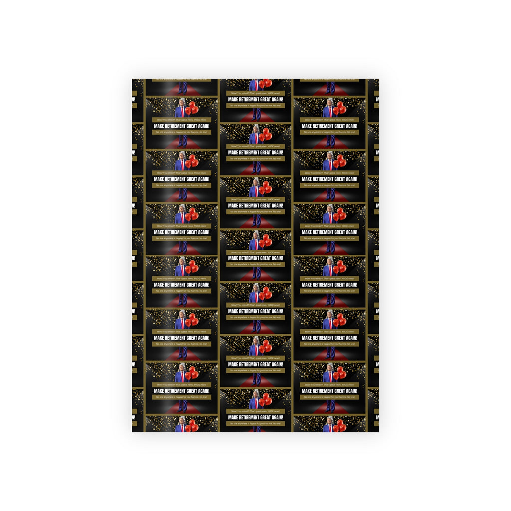 Trump Retirement Best Wishes Gift Wrapping Paper Rolls, 1pc - Paper Products, Gift Wrapping Paper - EpiAl's Shop