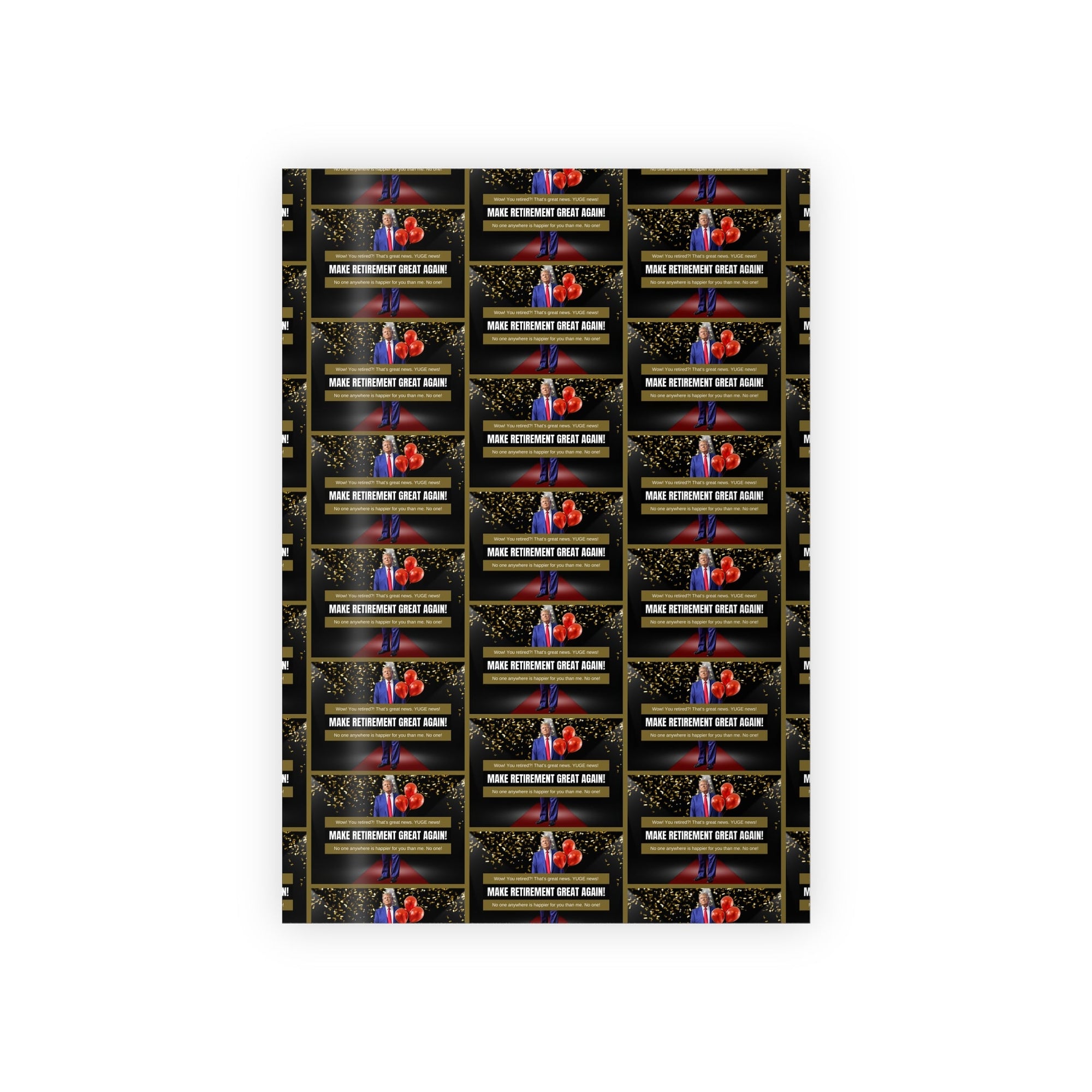 Trump Retirement Best Wishes Gift Wrapping Paper Rolls, 1pc - Paper Products, Gift Wrapping Paper - EpiAl's Shop