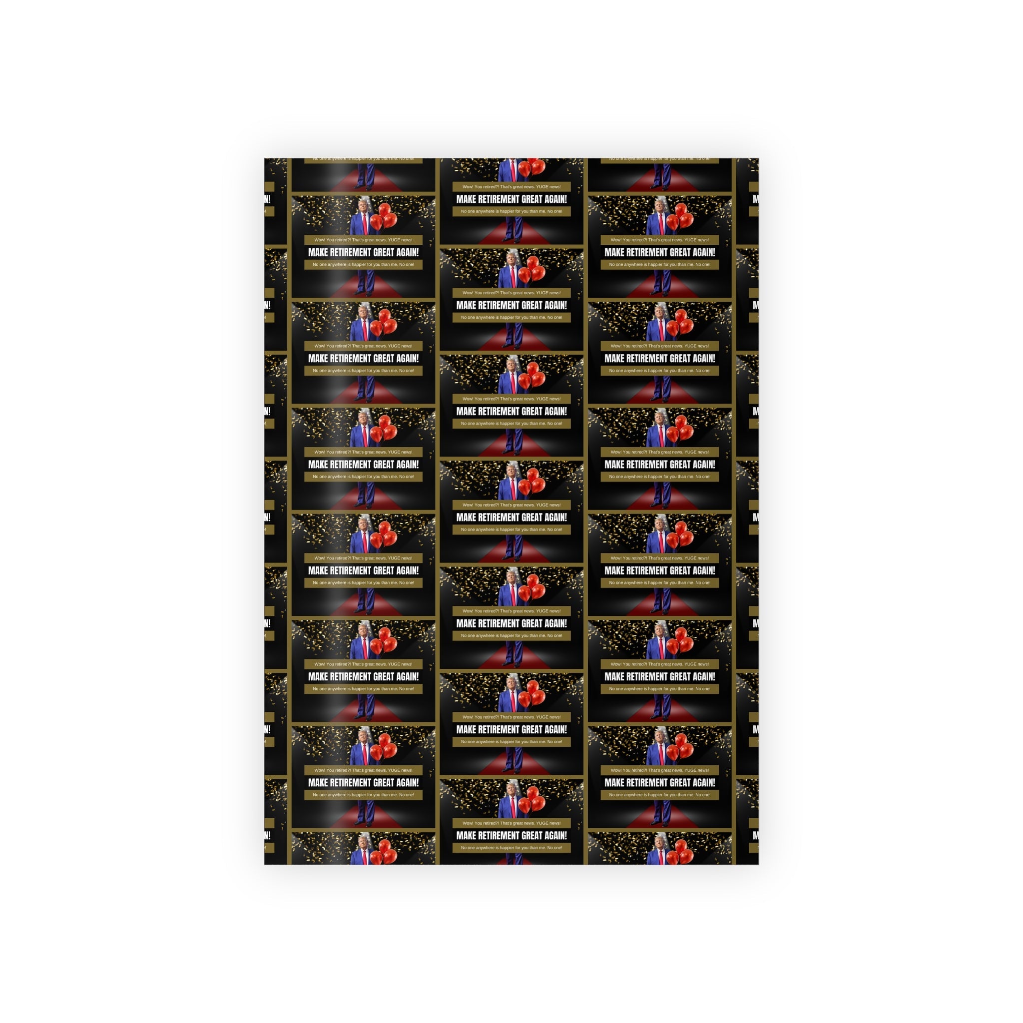 Trump Retirement Best Wishes Gift Wrapping Paper Rolls, 1pc - Paper Products, Gift Wrapping Paper - EpiAl's Shop