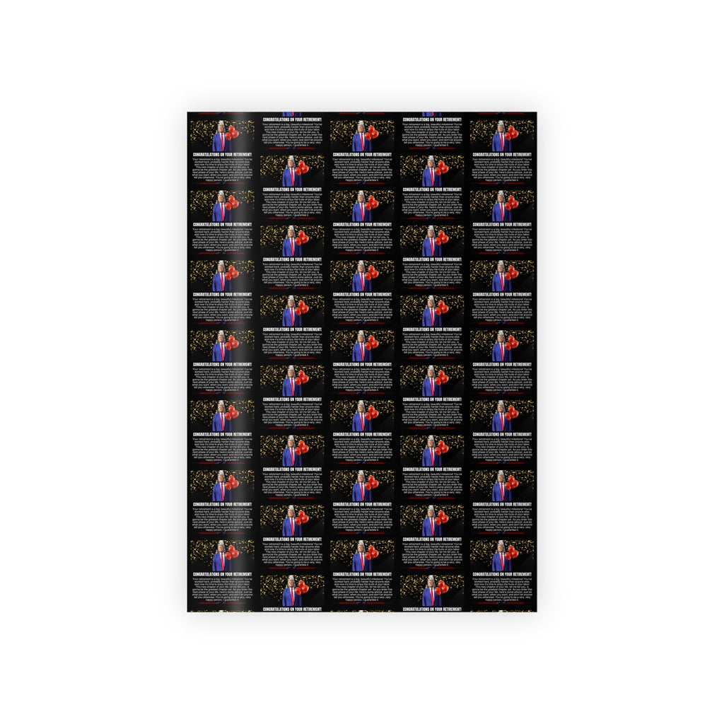 Trump Retirement Gift Wrapping Paper Rolls, 1pc - Paper Products, Gift Wrapping Paper - EpiAl's Shop