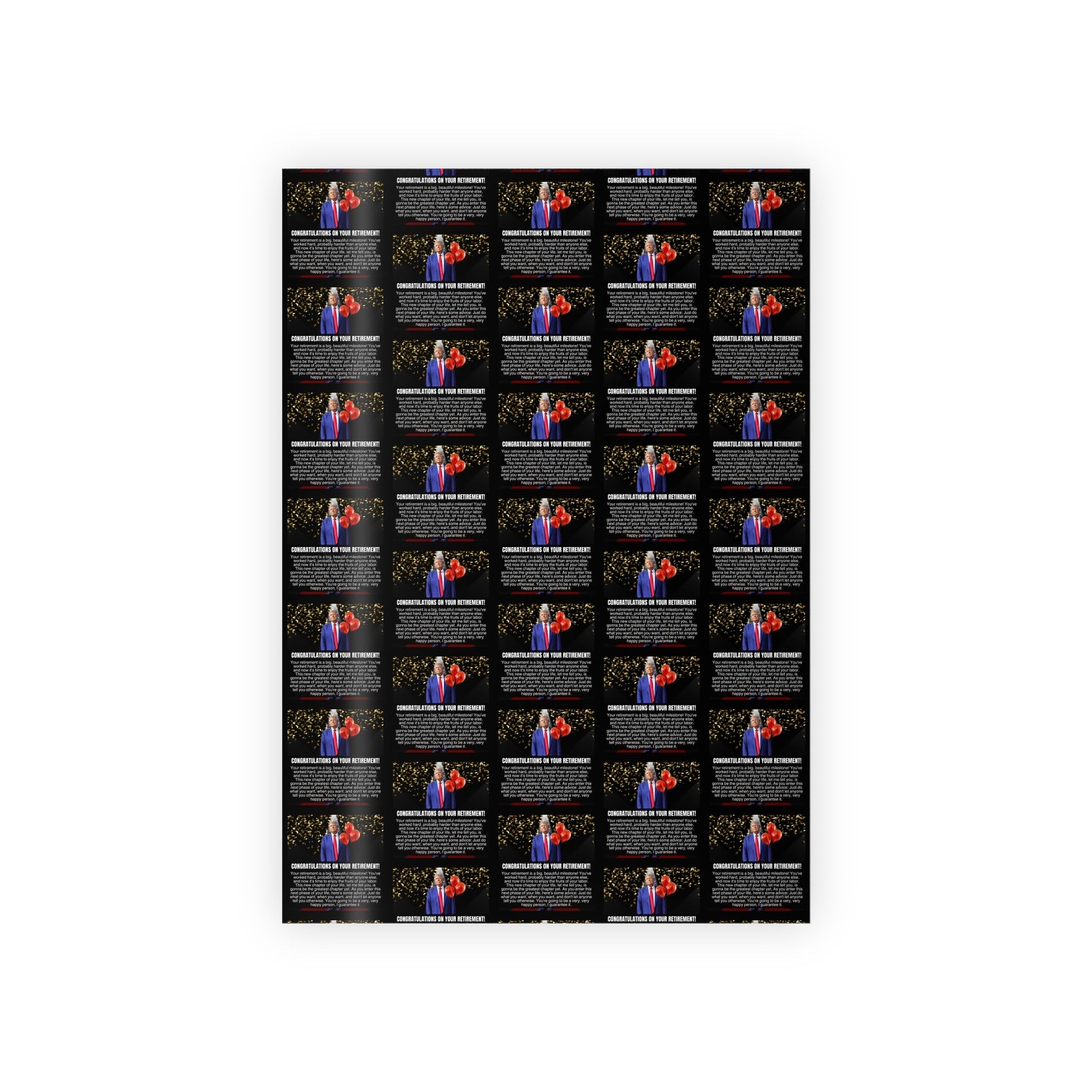 Trump Retirement Gift Wrapping Paper Rolls, 1pc - Paper Products, Gift Wrapping Paper - EpiAl's Shop