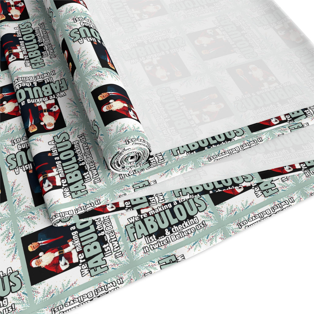 Trump Santa Fabulous List Christmas Table Runner - Decor, Dining, Table Decor - EpiAl's Shop