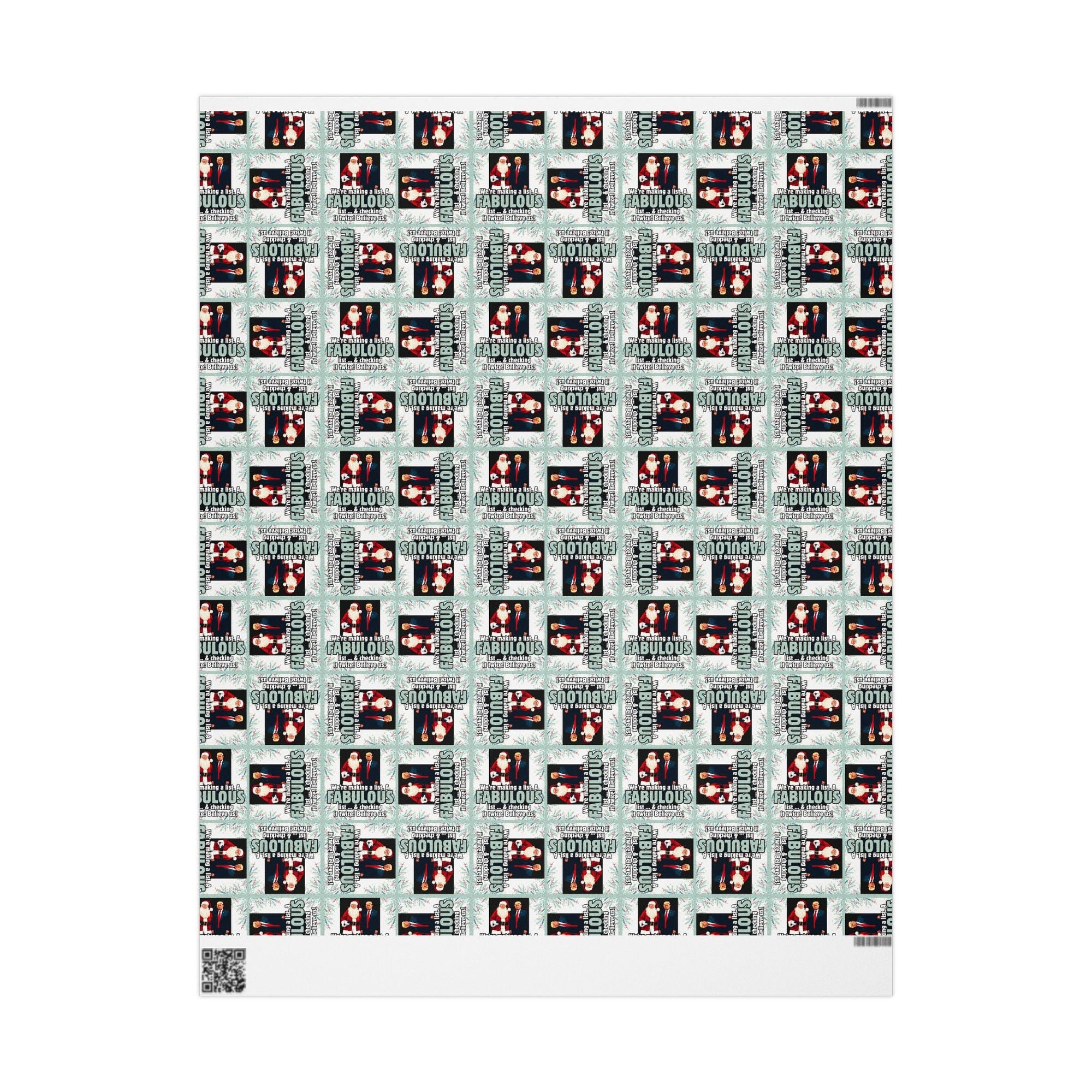 Trump Santa Fabulous List Wrapping Paper Roll - Paper Products, Gift Wrapping Paper - EpiAl's Shop