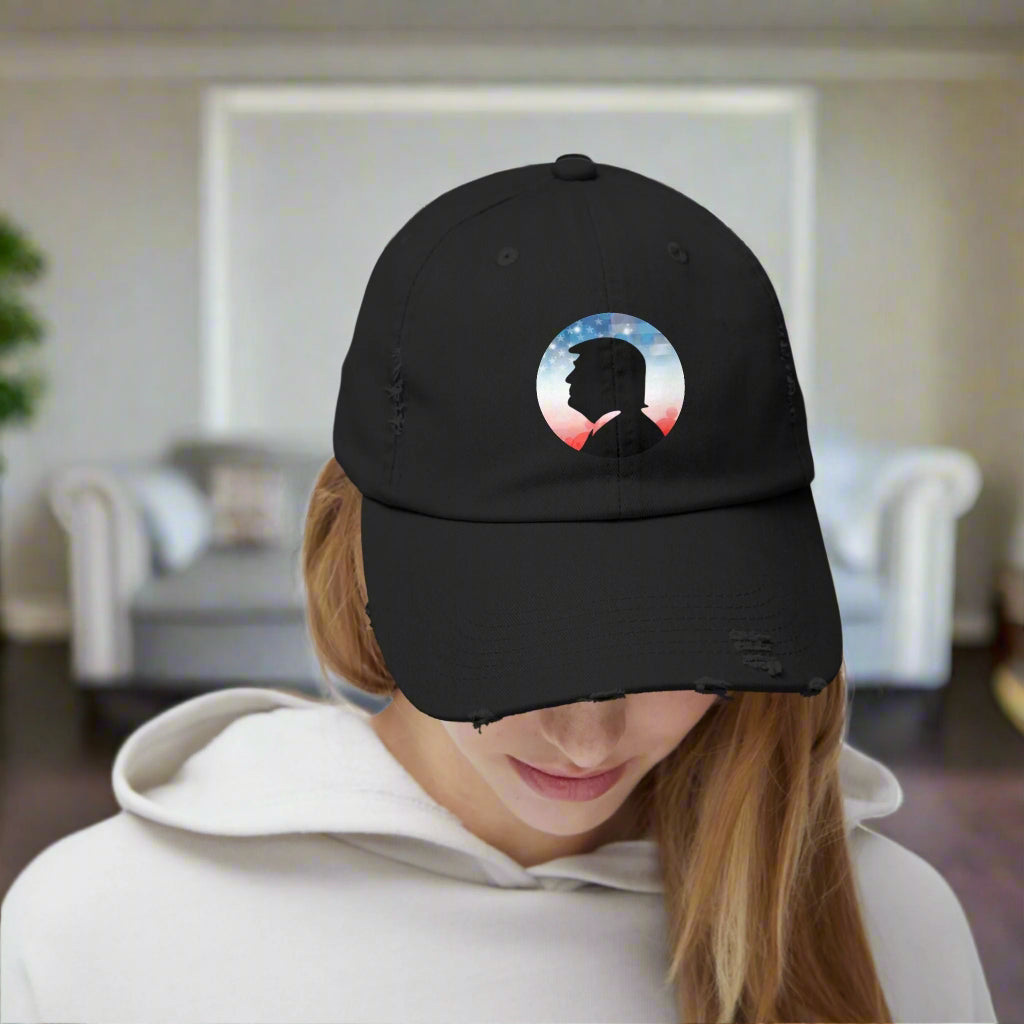 Trump Silhouette Unisex Distressed Americana Cap - Hats, Baseball & Trucker - EpiAl's Shop