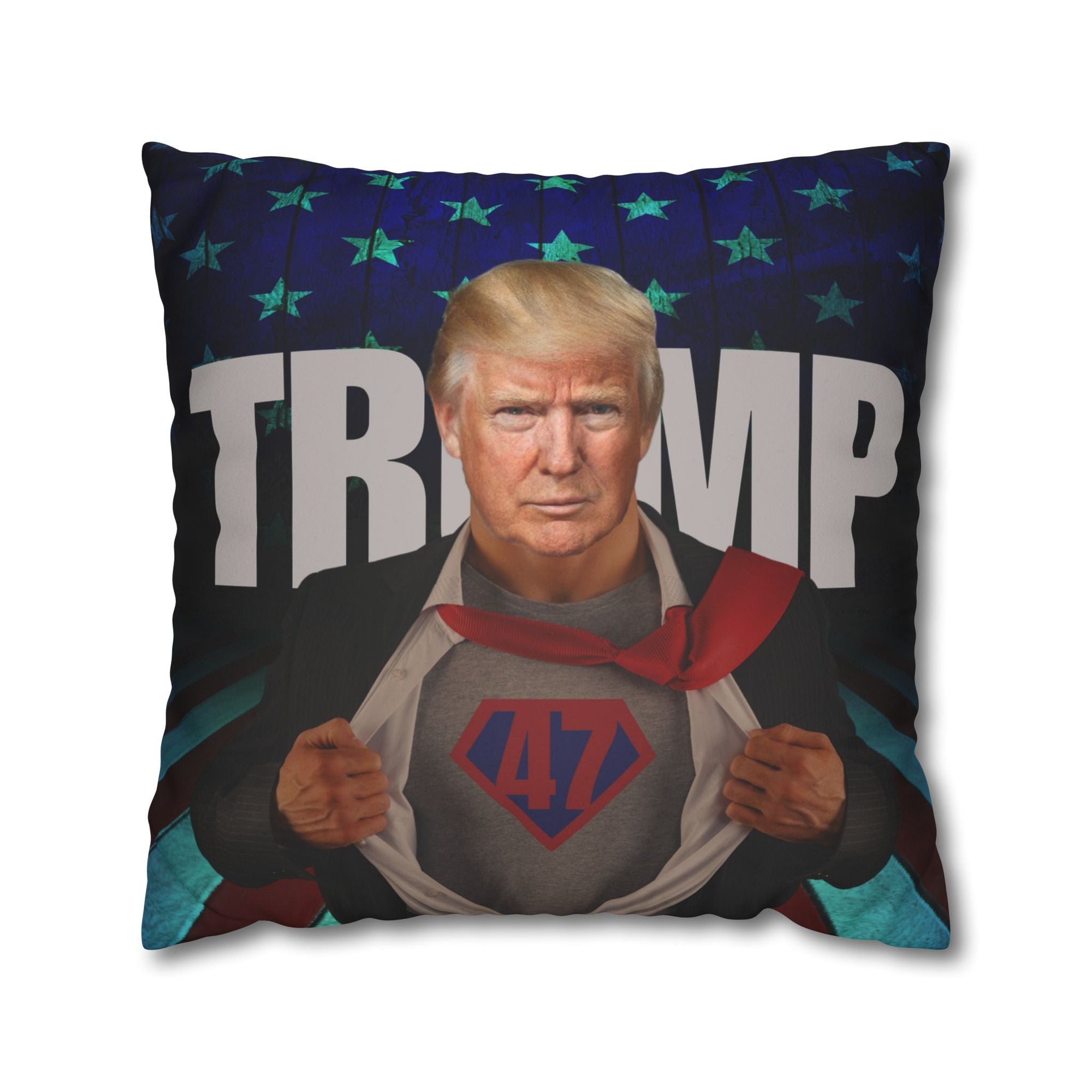 Trump Superhero Faux Suede Pillowcase - Patriotic Home Decor - Decor, Home, Pillows - EpiAl's Shop