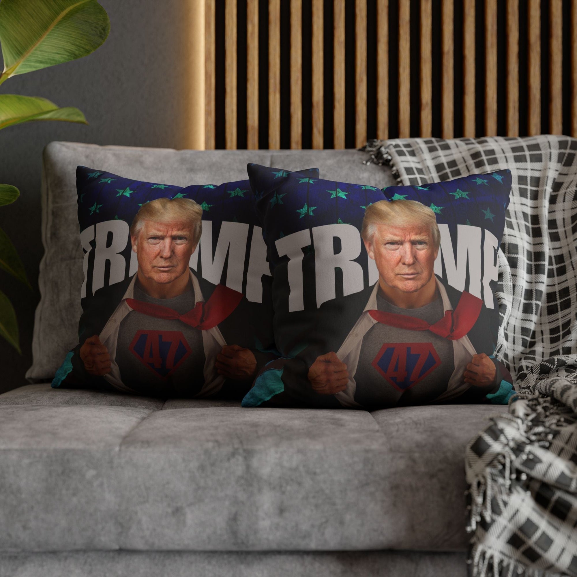 Trump Superhero Faux Suede Pillowcase - Patriotic Home Decor - Decor, Home, Pillows - EpiAl's Shop