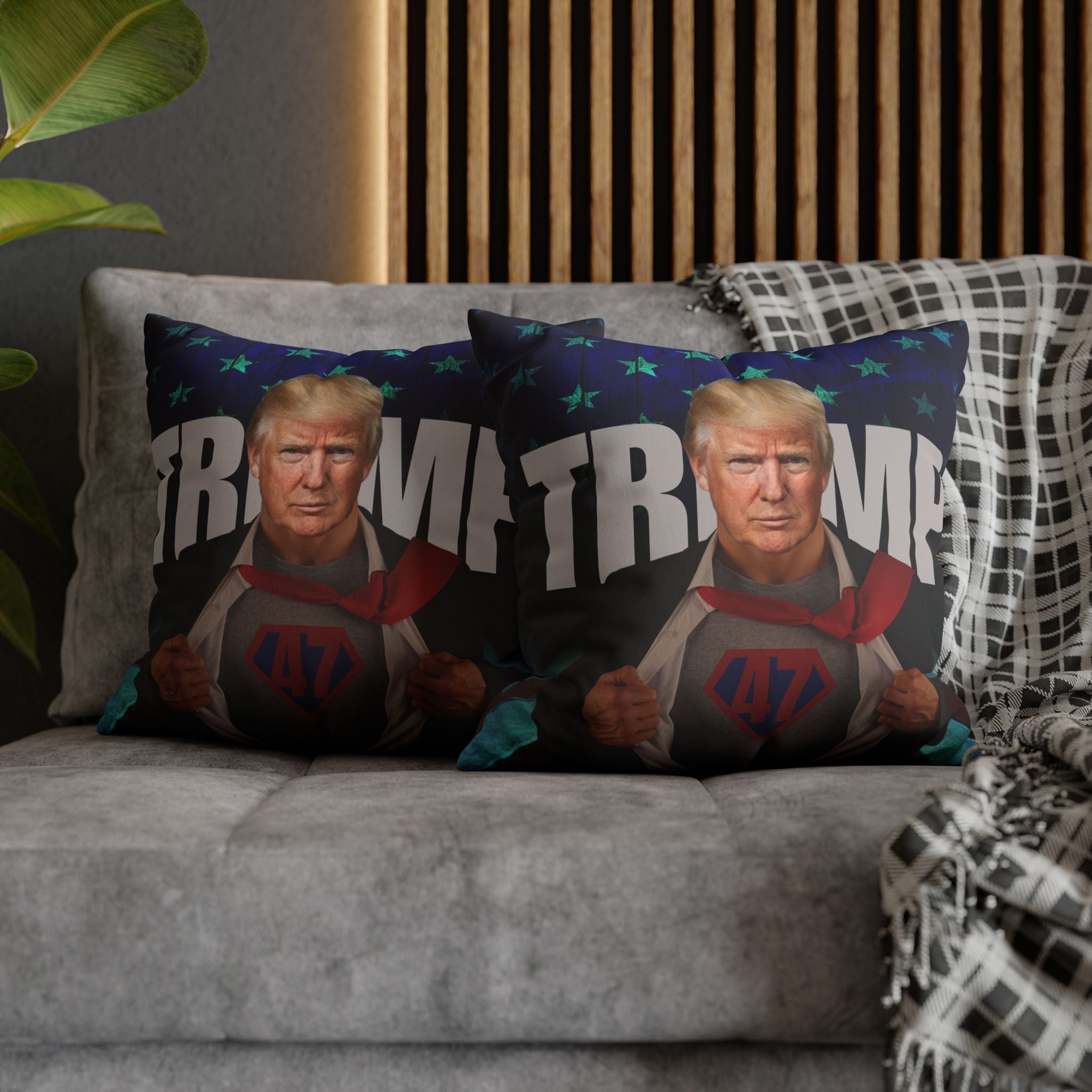 Trump Superhero Faux Suede Pillowcase - Patriotic Home Decor - Decor, Home, Pillows - EpiAl's Shop