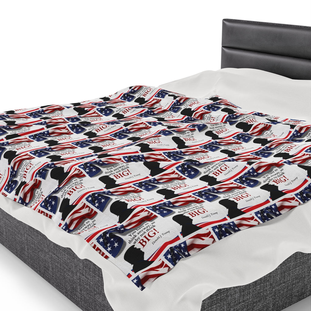 Trump: Think Big Velveteen Plush Blanket - Decor, Blankets & Comforters - EpiAl's Shop