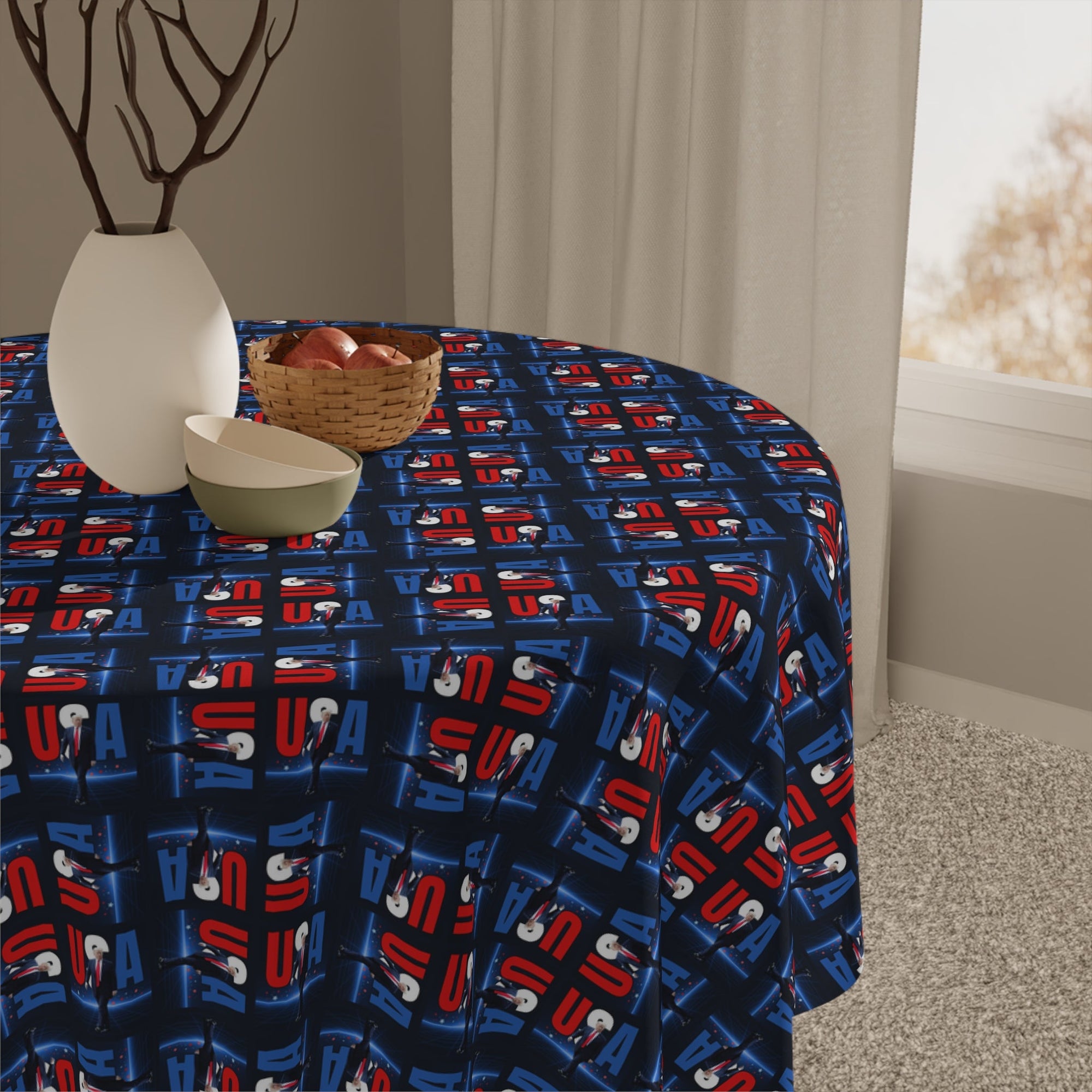 Trump USA Pattern Tablecloth - Decor, Dining, Table Decor - EpiAl's Shop