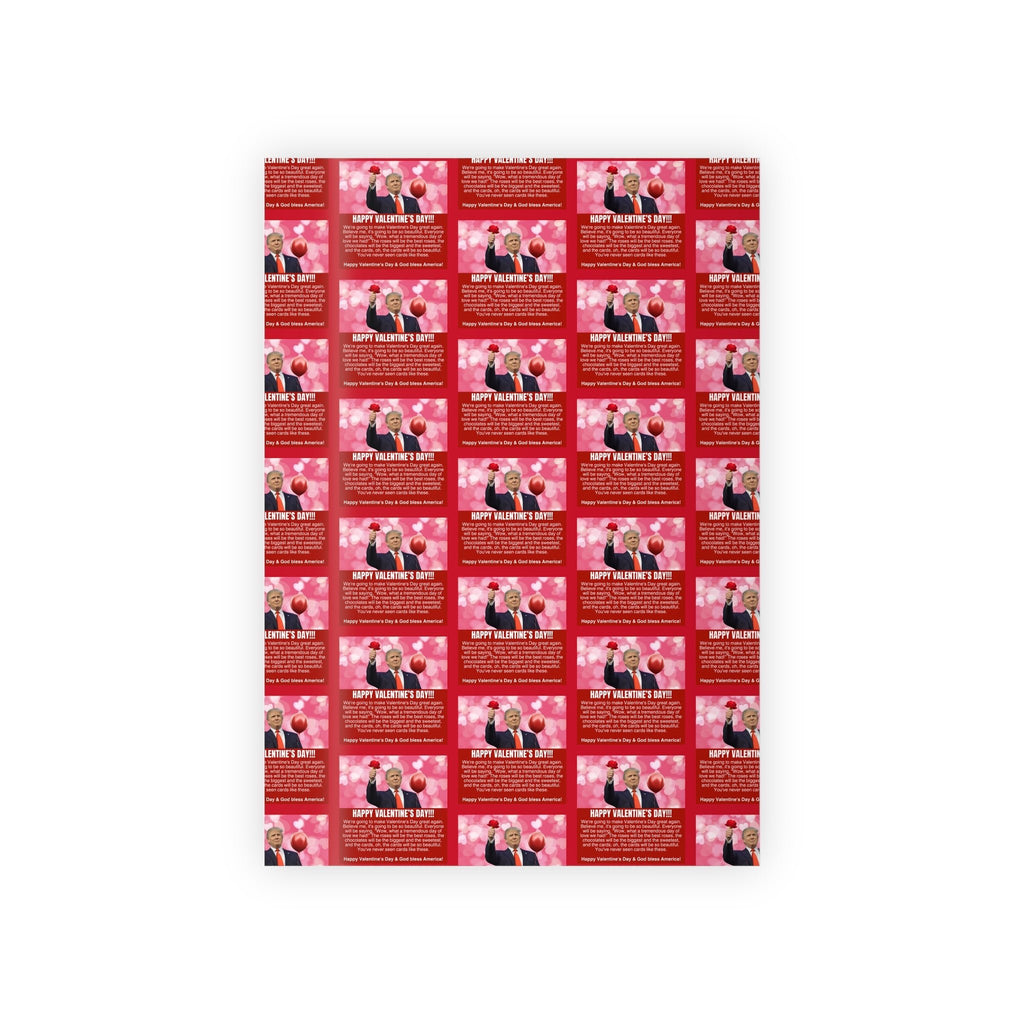 Trump Valentines Day Wrapping Paper Rolls, 1pc - Paper Products, Gift Wrapping Paper - EpiAl's Shop