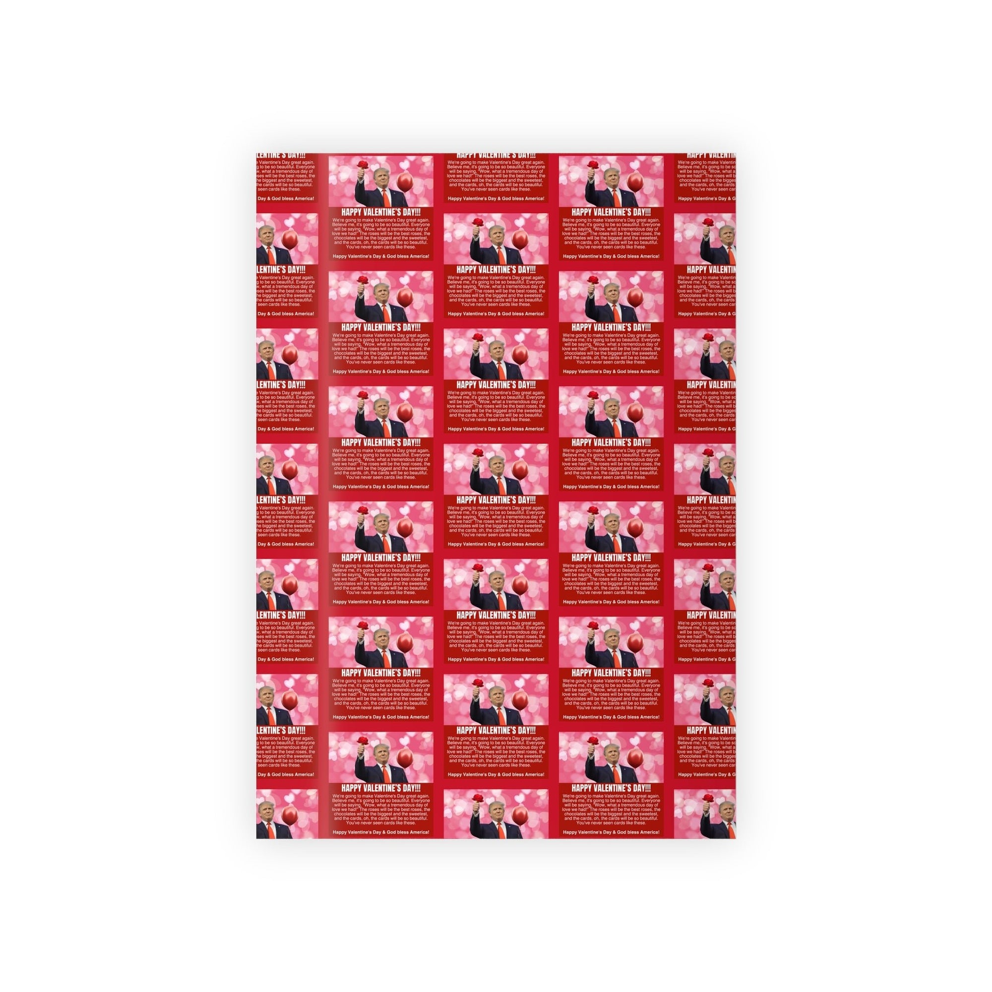 Trump Valentines Day Wrapping Paper Rolls, 1pc - Paper Products, Gift Wrapping Paper - EpiAl's Shop