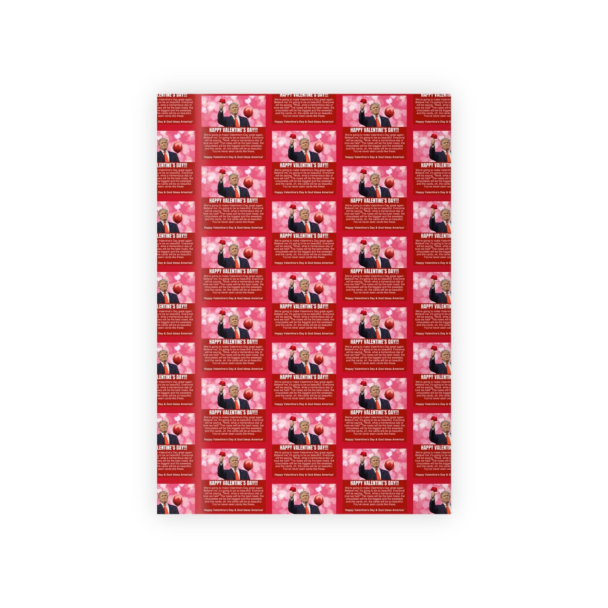 Trump Valentines Day Wrapping Paper Rolls, 1pc - Paper Products, Gift Wrapping Paper - EpiAl's Shop