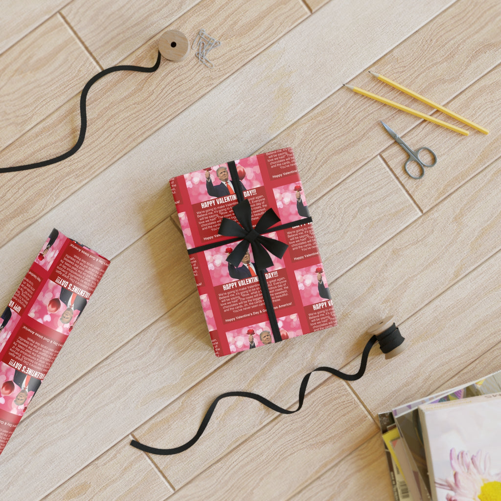 Trump Valentines Day Wrapping Paper Rolls, 1pc - Paper Products, Gift Wrapping Paper - EpiAl's Shop