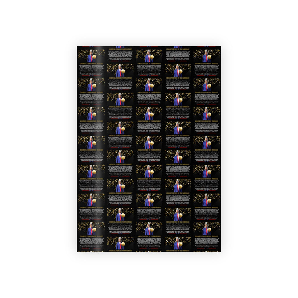 Trump Wedding Gift Wrapping Paper Rolls, 1pc - Paper Products, Gift Wrapping Paper - EpiAl's Shop