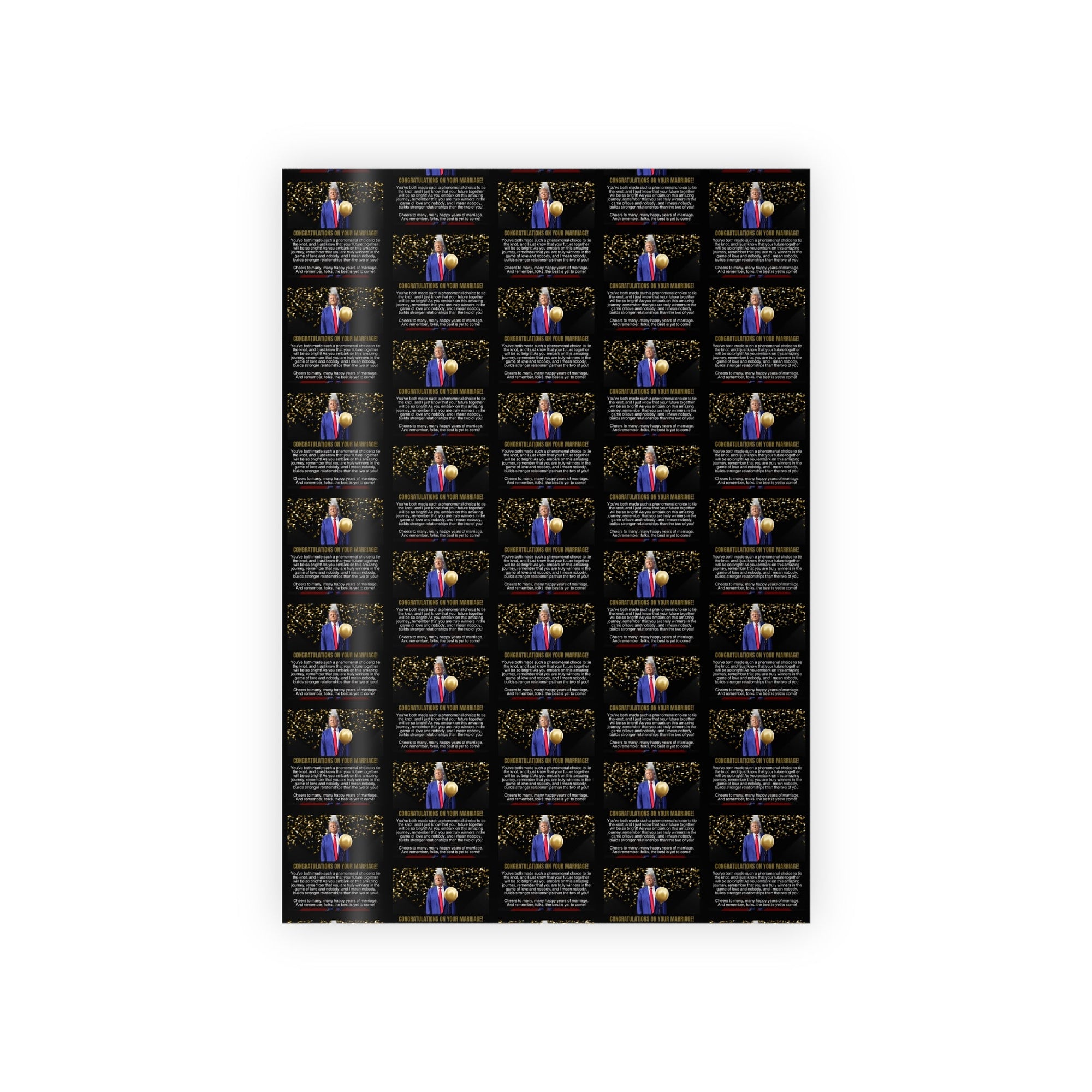 Trump Wedding Gift Wrapping Paper Rolls, 1pc - Paper Products, Gift Wrapping Paper - EpiAl's Shop