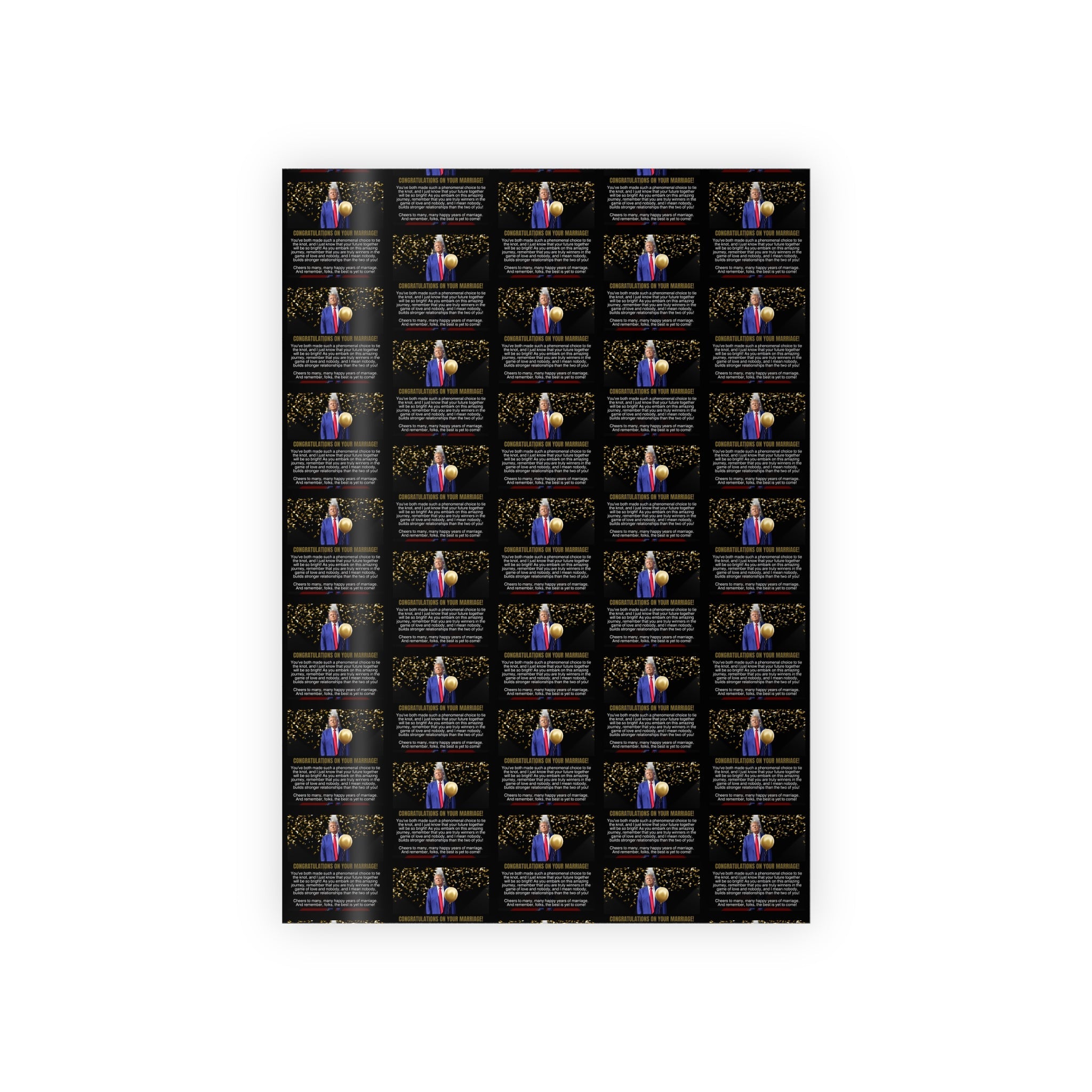Trump Wedding Gift Wrapping Paper Rolls, 1pc - Paper Products, Gift Wrapping Paper - EpiAl's Shop